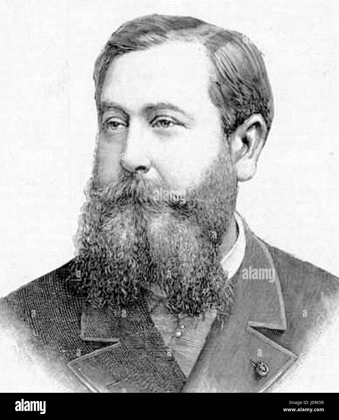 Ce portrait de Léo Delibes, compositeur français connu pour ses partitions de ballet, en 1891, le présente dans une pose digne. Delibes est décrit comme une figure importante du monde de la musique, mettant en évidence ses contributions au ballet et à l'opéra. Banque D'Images