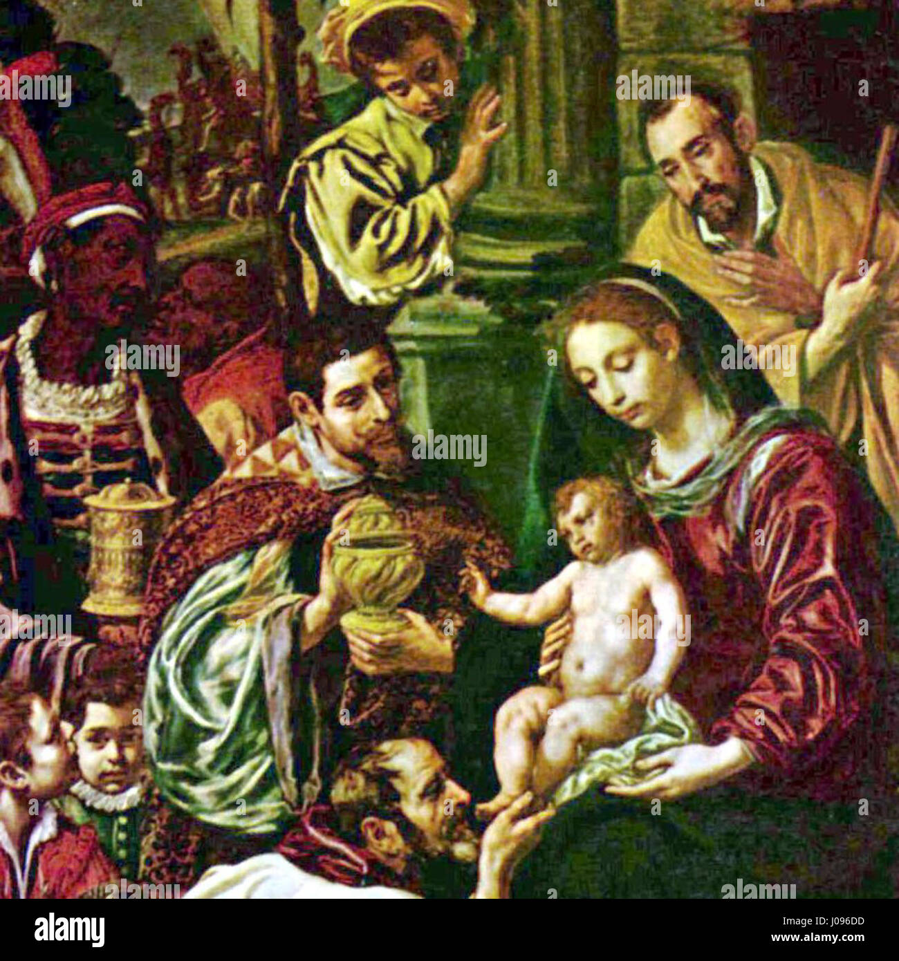 Le travail de Luis Tristán de Escamilla est connu pour son traitement délicat de la lumière et de l’ombre, reflétant sa capacité à capturer des moments intimes de la vie quotidienne. Son accent sur le détail et le réalisme est évident dans sa représentation des figures et des natures mortes. Banque D'Images