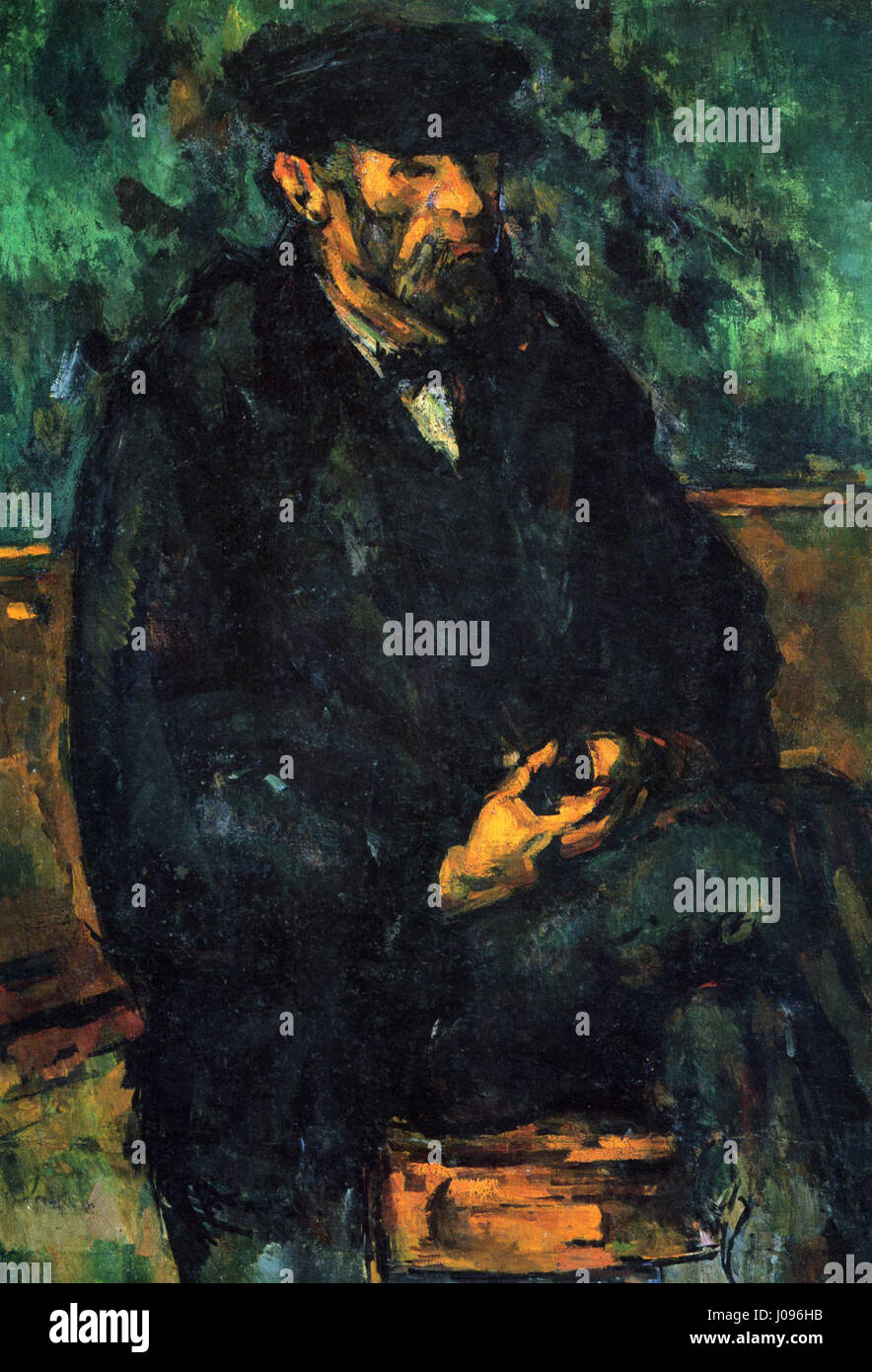 L'œuvre de Paul Cézanne '136' est un exemple notable de ses œuvres ultérieures, mettant en vedette son pinceau signature et l'exploration de la forme géométrique, des couleurs et des sujets de natures mortes. Banque D'Images