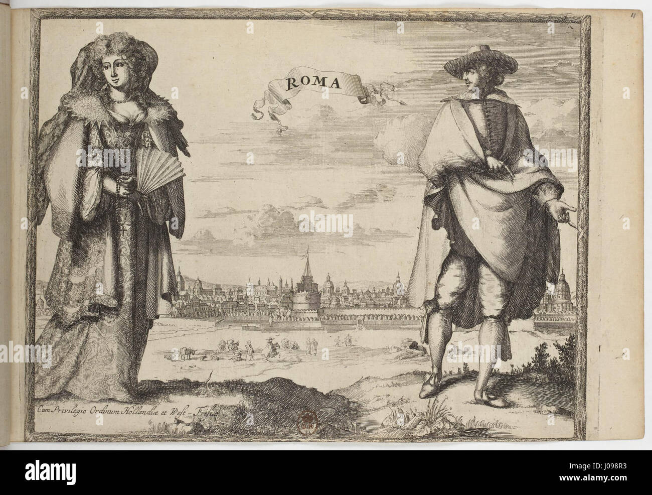 'Costumes des quatre parties du monde' (1670) est une gravure qui met en valeur les costumes traditionnels des quatre coins du monde. Le travail, influencé par le style de Luycken, sert de représentation de la diversité mondiale et de la tenue culturelle. Banque D'Images 'Costumes des quatre parties du monde' (1670) est une gravure qui met en valeur les costumes traditionnels des quatre coins du monde. Le travail, influencé par le style de Luycken, sert de représentation de la diversité mondiale et de la tenue culturelle. Banque D'Images