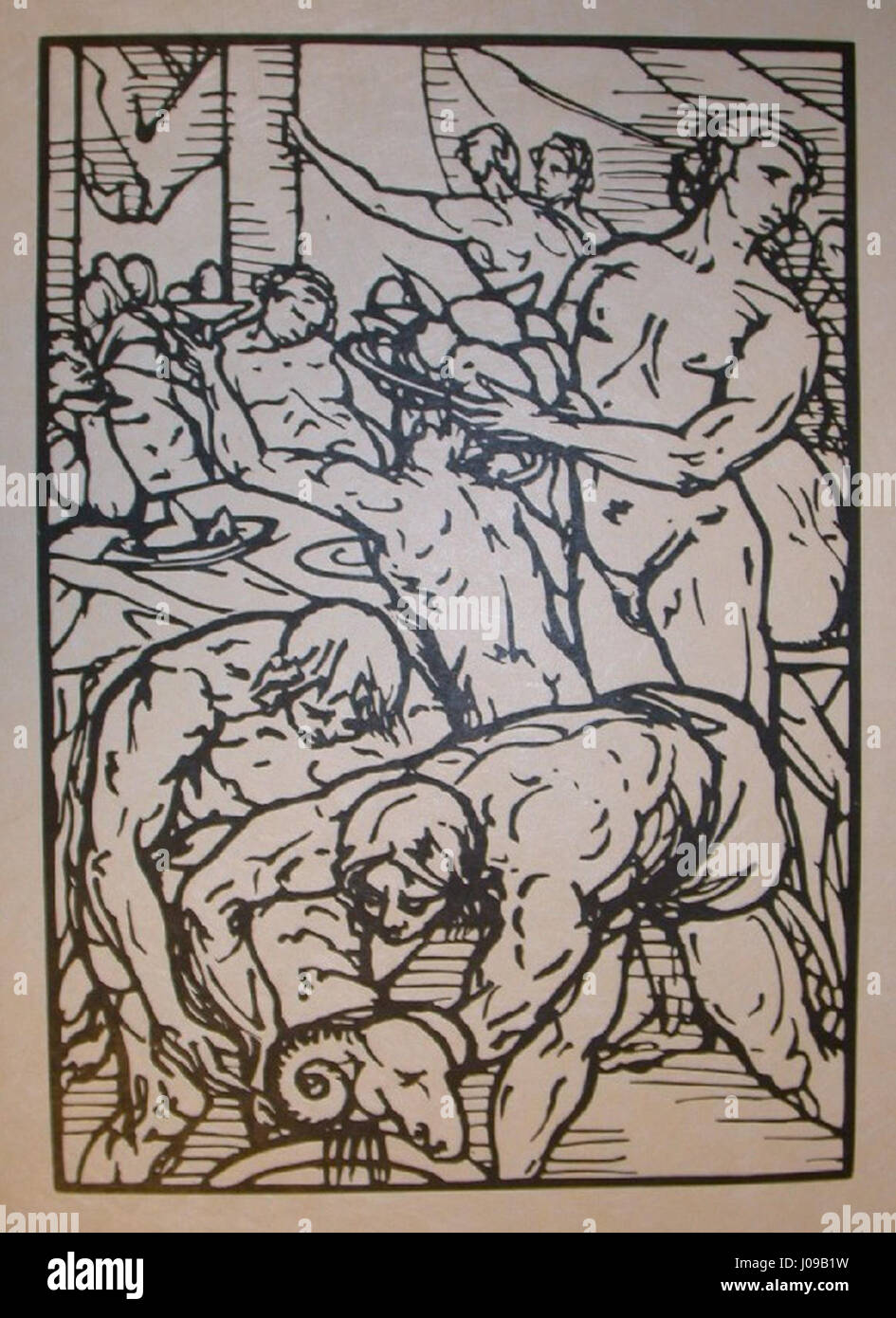 « Banquet Scene » d’Émile Bernard dépeint un rassemblement ou une fête, éventuellement dans un contexte historique ou culturel. L’œuvre capture l’interaction sociale, l’ambiance et la dynamique d’un banquet. Banque D'Images