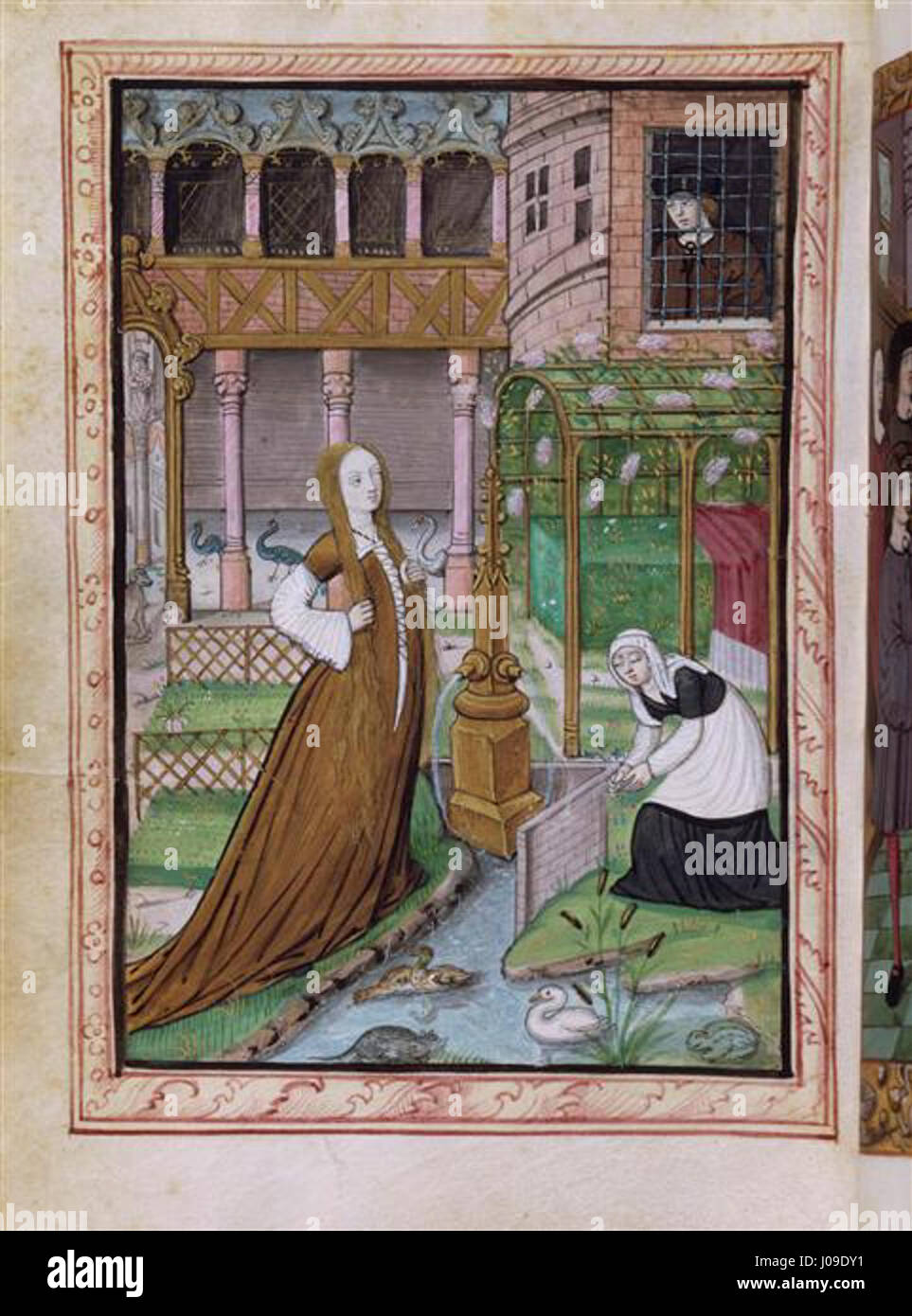 Cette œuvre, intitulée « histoire d'amour sans paroles », fait partie de la collection du Musée Condé. Il dépeint un récit intime et sans mots, capturant la profondeur émotionnelle de l'amour sans expression verbale, mettant l'accent sur la narration visuelle. Banque D'Images
