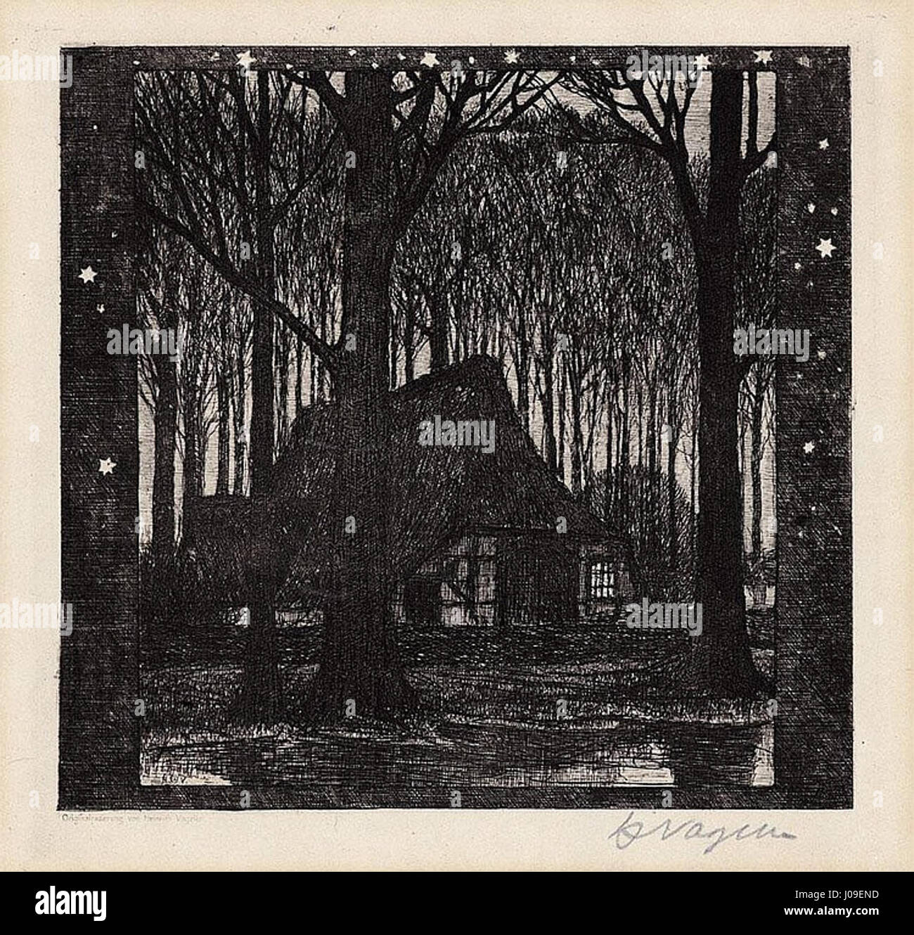 « Mörznacht » de Heinrich Vogeler (1899) capture une scène nocturne sereine d'hiver avec une atmosphère tranquille. Le paysage, typique du style de Vogeler, est représenté avec des couleurs douces et une lumière douce, reflétant la beauté tranquille de la saison hivernale. Banque D'Images « Mörznacht » de Heinrich Vogeler (1899) capture une scène nocturne sereine d'hiver avec une atmosphère tranquille. Le paysage, typique du style de Vogeler, est représenté avec des couleurs douces et une lumière douce, reflétant la beauté tranquille de la saison hivernale. Banque D'Images