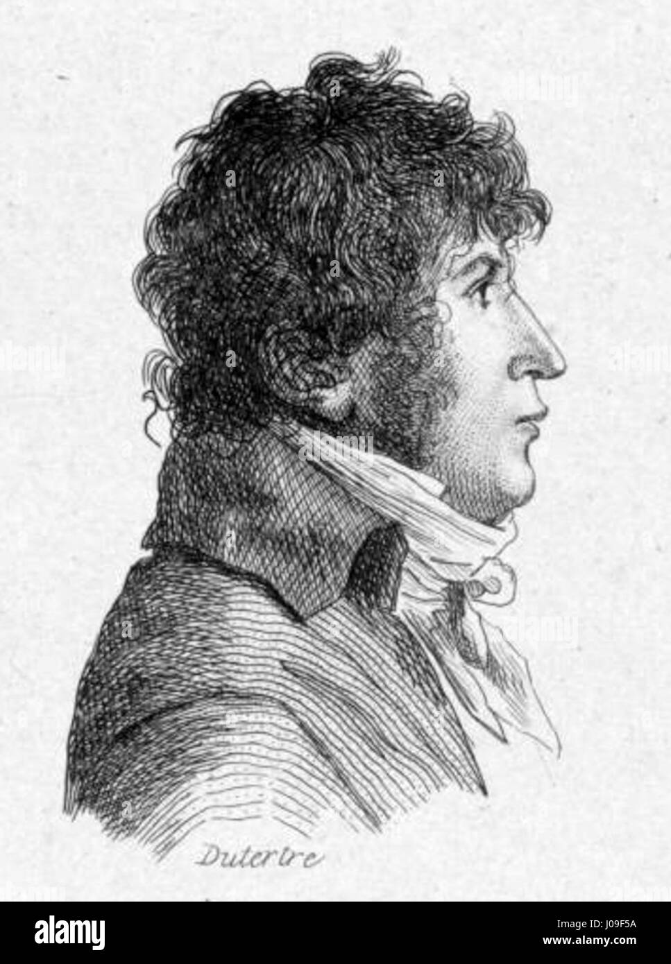 Henri-Joseph Rigel d'André Dutertre est un portrait du compositeur et musicien français, capturant son apparence digne. Rigel était connu pour ses contributions à la musique classique à la fin du XVIIIe siècle, et le portrait reflète son statut dans le monde musical français. Banque D'Images