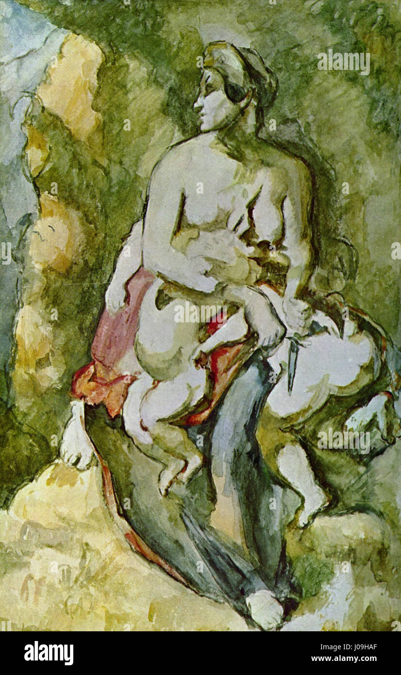 'Paul Cézanne 105' fait référence à une peinture de l'artiste français Paul Cézanne, numérotée dans le cadre de sa série, mettant en valeur son approche unique de la forme et de la couleur. Banque D'Images