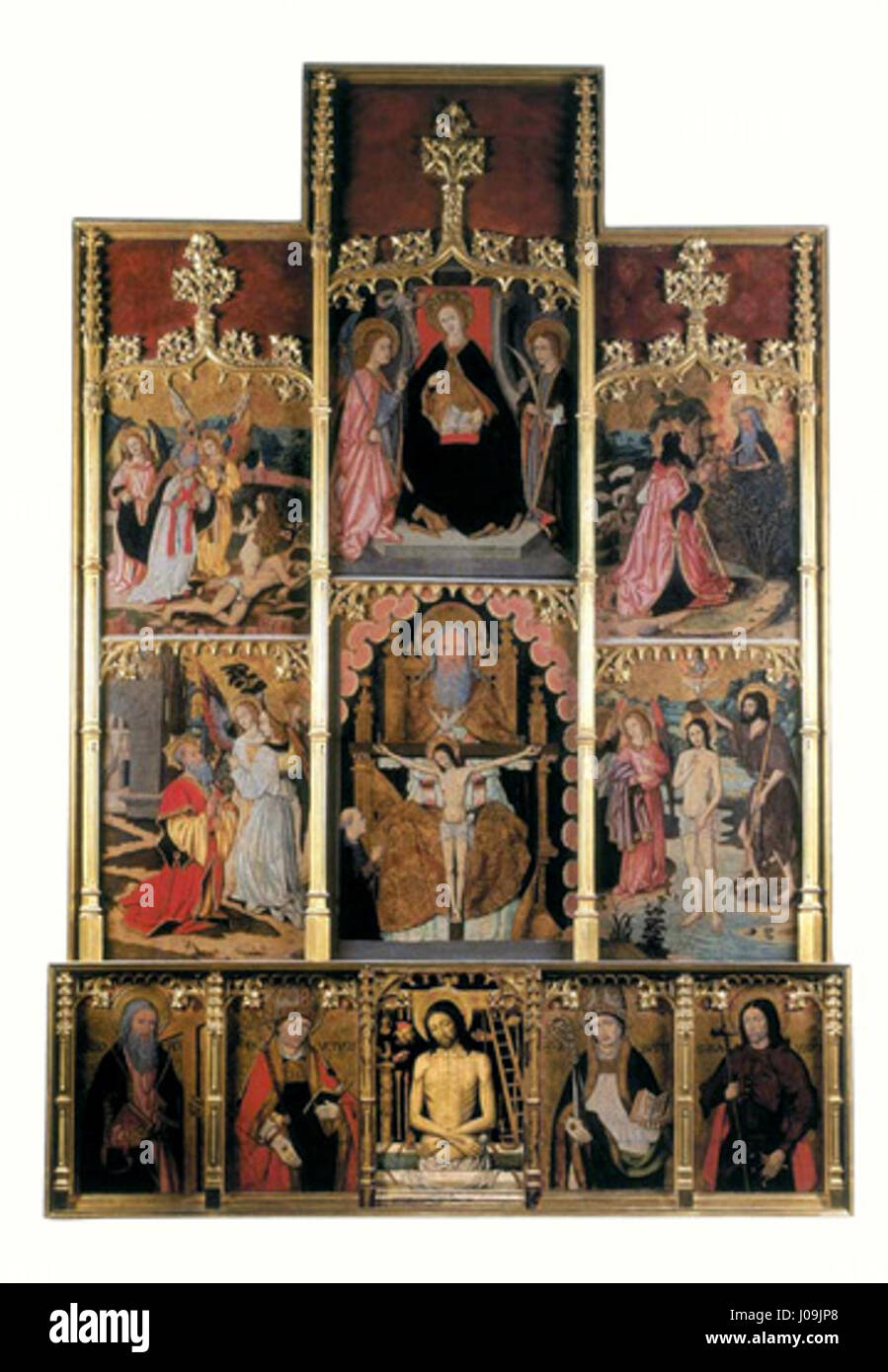 Retaule Stma. Trinitat. Marquès. Seu de Manresa Banque D'Images