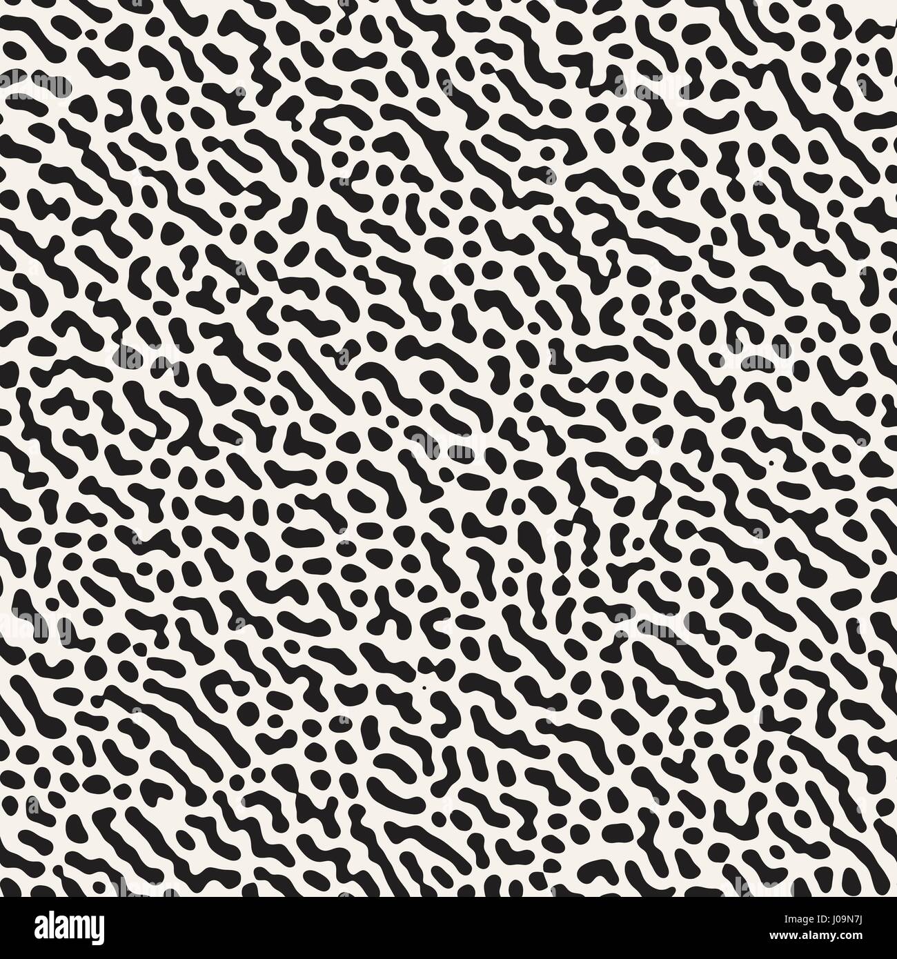 Vector Grunge sans motif. Le noir et blanc des formes organiques. Taches malpropre de texture. Illustration de Vecteur