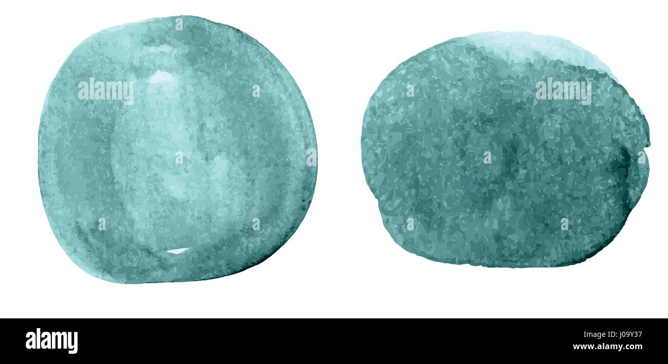 Vector set de taches cercle peint Illustration de Vecteur