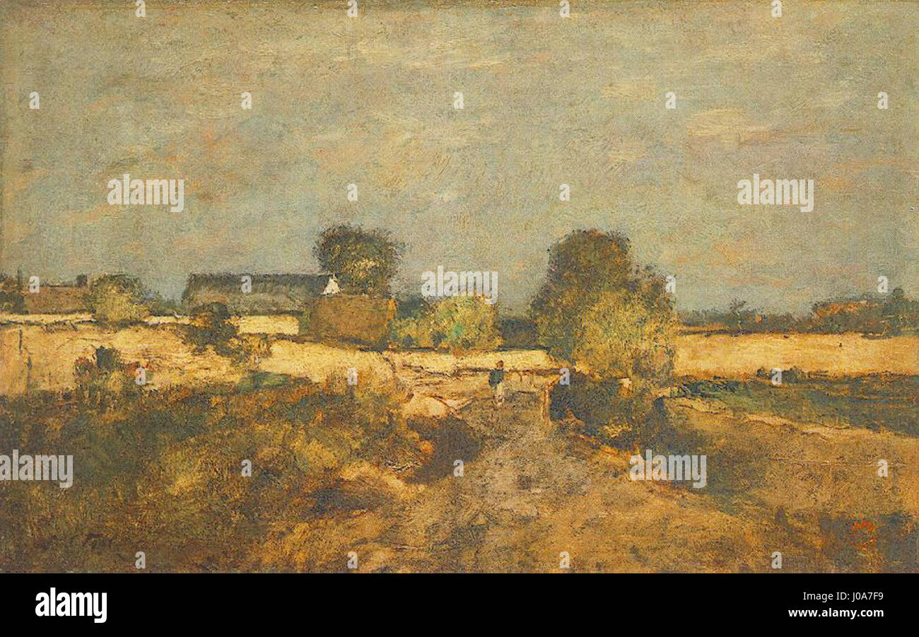 Le tableau de Pál László de 1874, « A páriisi erodások környéke » (les ruines autour de Paris), capture la transformation dramatique du paysage parisien au cours de cette période. L’œuvre reflète les changements urbains dynamiques à Paris à la fin du XIXe siècle. Banque D'Images