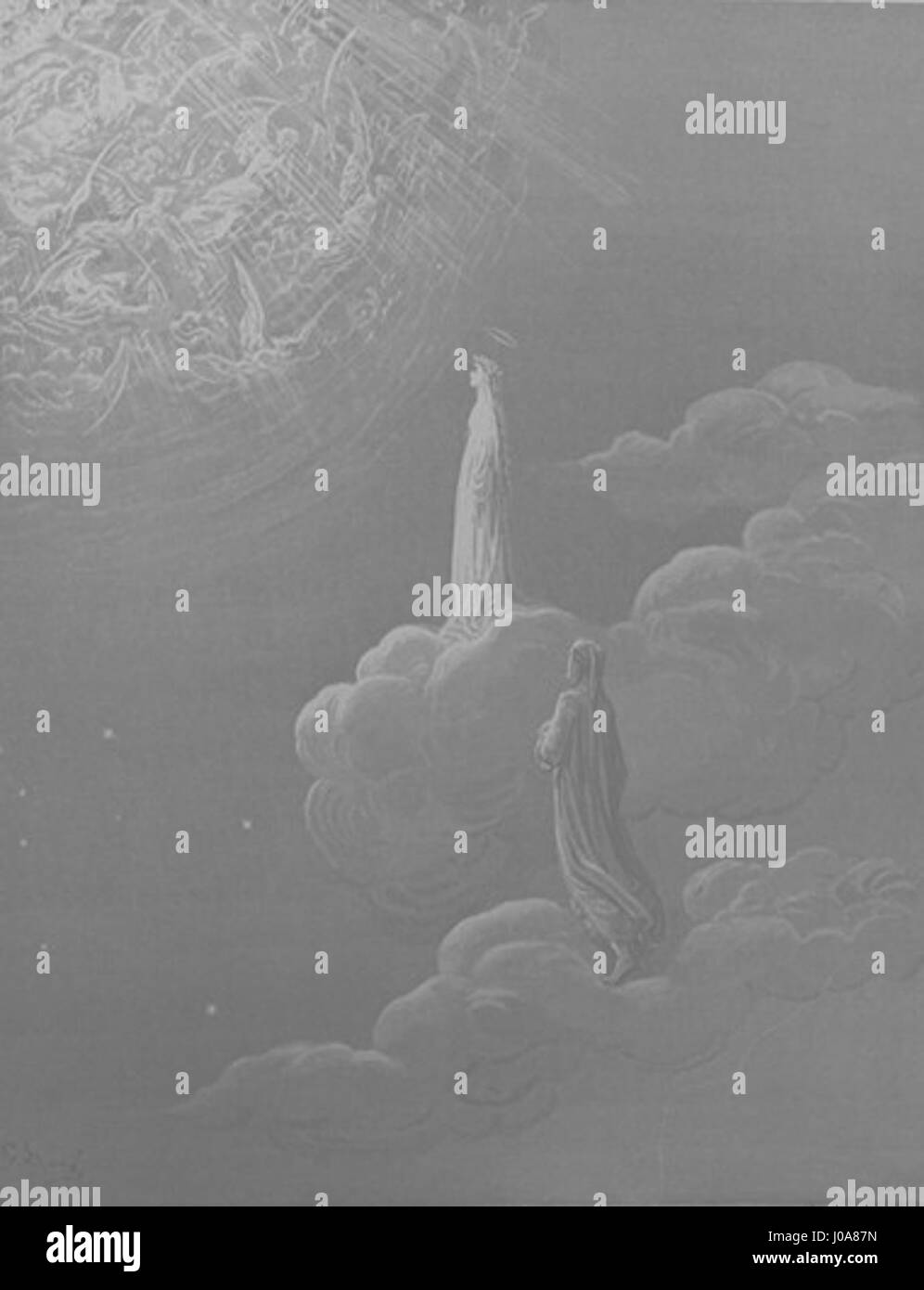 Une illustration de Paradis, une partie de la Divine Comédie de Dante Alighieri, par Gustave Doré, un artiste et graveur français. Banque D'Images