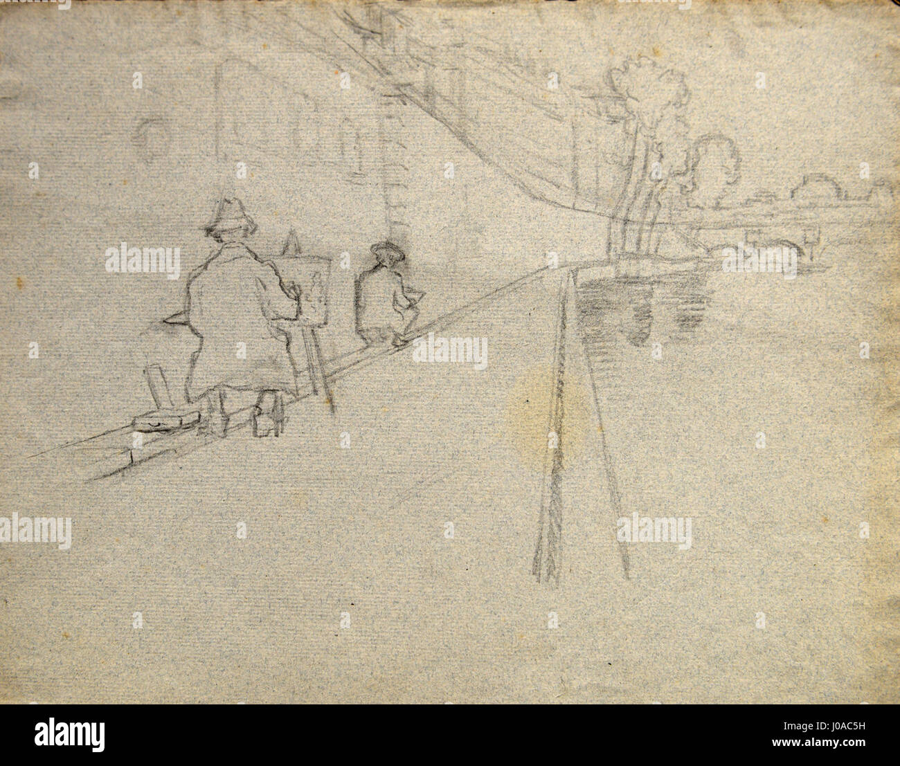 'Paräisser Zeechnung-001' de Guido Oppenheim est un dessin qui illustre son style artistique et sa technique, contribuant aux arts visuels de son époque. Banque D'Images