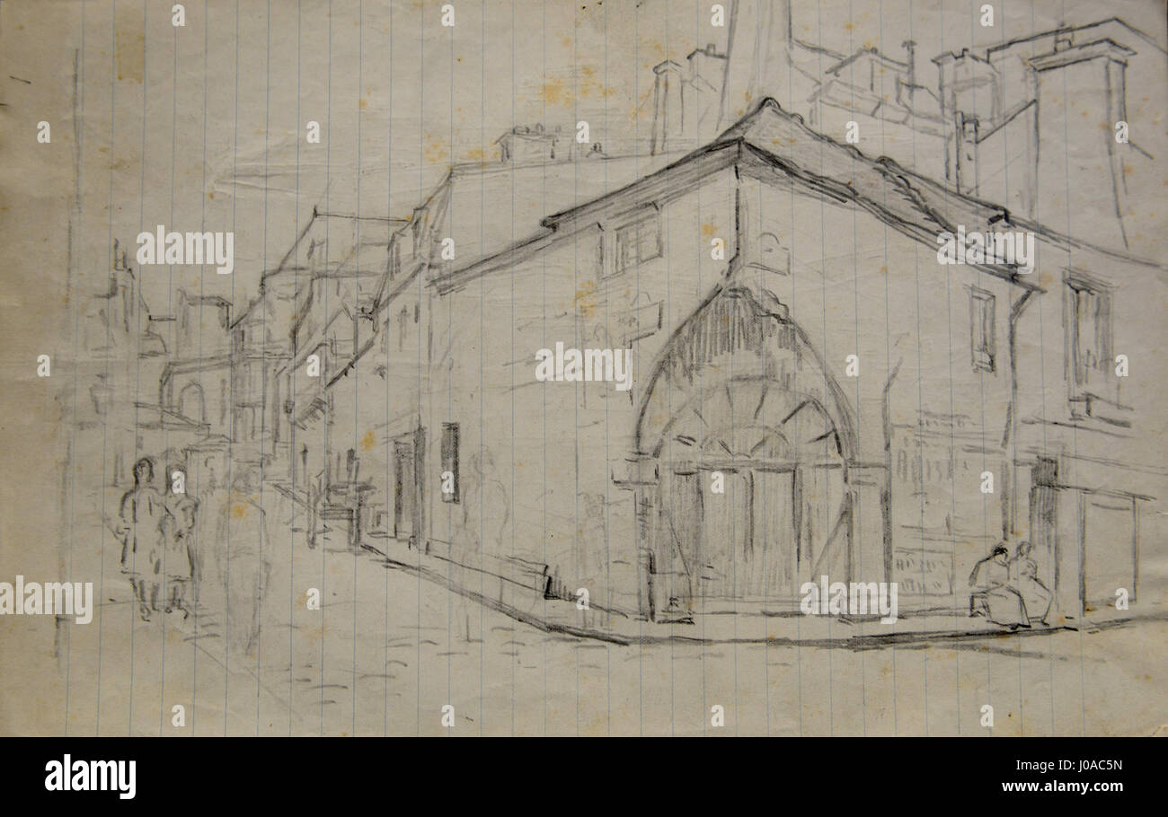 Le « Pariser Zeichnung » de Guido Oppenheim est un exemple du dessin européen du début du XXe siècle, capturant l'essence de la vie parisienne avec une attention particulière aux détails et une finesse artistique. Banque D'Images Le « Pariser Zeichnung » de Guido Oppenheim est un exemple du dessin européen du début du XXe siècle, capturant l'essence de la vie parisienne avec une attention particulière aux détails et une finesse artistique. Banque D'Images