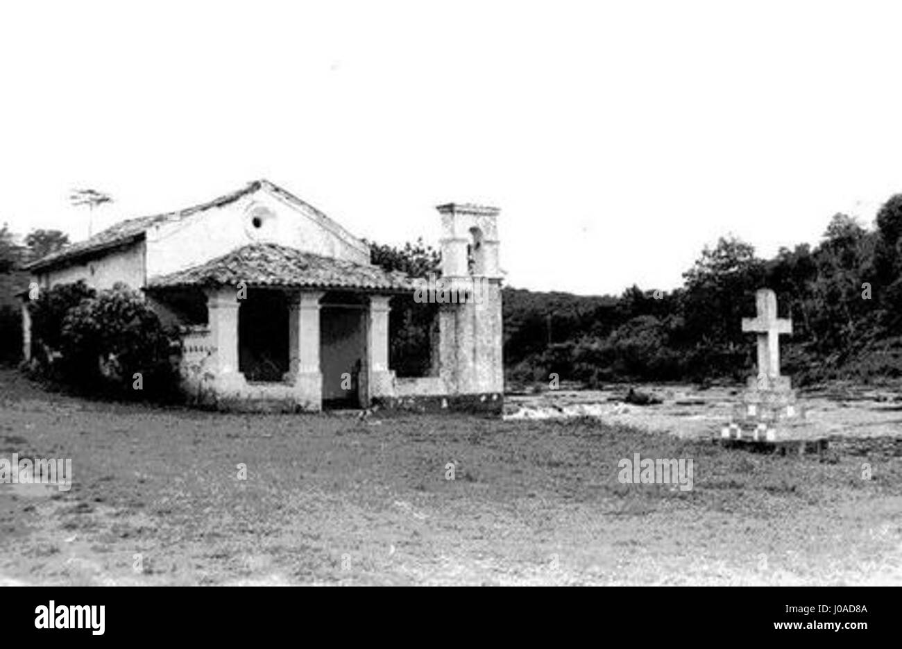 La Capela de Santana à Ilhéus, au Brésil, est une chapelle historique connue pour son architecture baroque et son importance culturelle dans la vie religieuse de la région. Banque D'Images