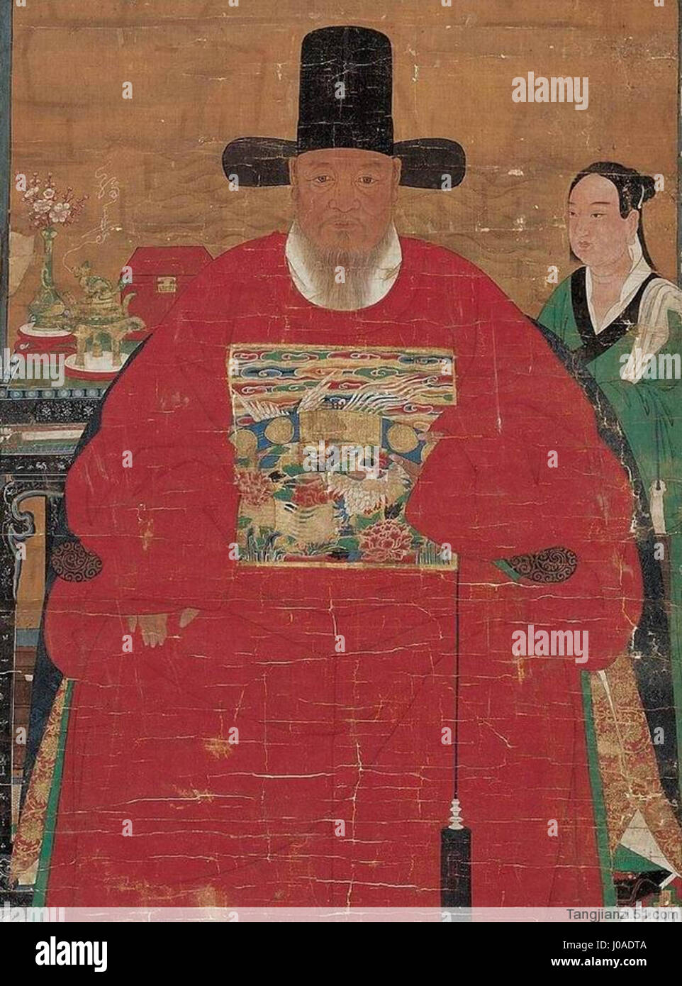 Le *Higanbana*, également connu sous le nom de lis d'araignée rouge, est une fleur qui détient un symbolisme profond dans la culture japonaise, souvent associé à l'au-delà et aux voyages spirituels. Les pétales rouges vifs et la forme délicate de la fleur sont présentés dans cette œuvre, représentant les thèmes de la vie, de la mort et de la transition. Banque D'Images