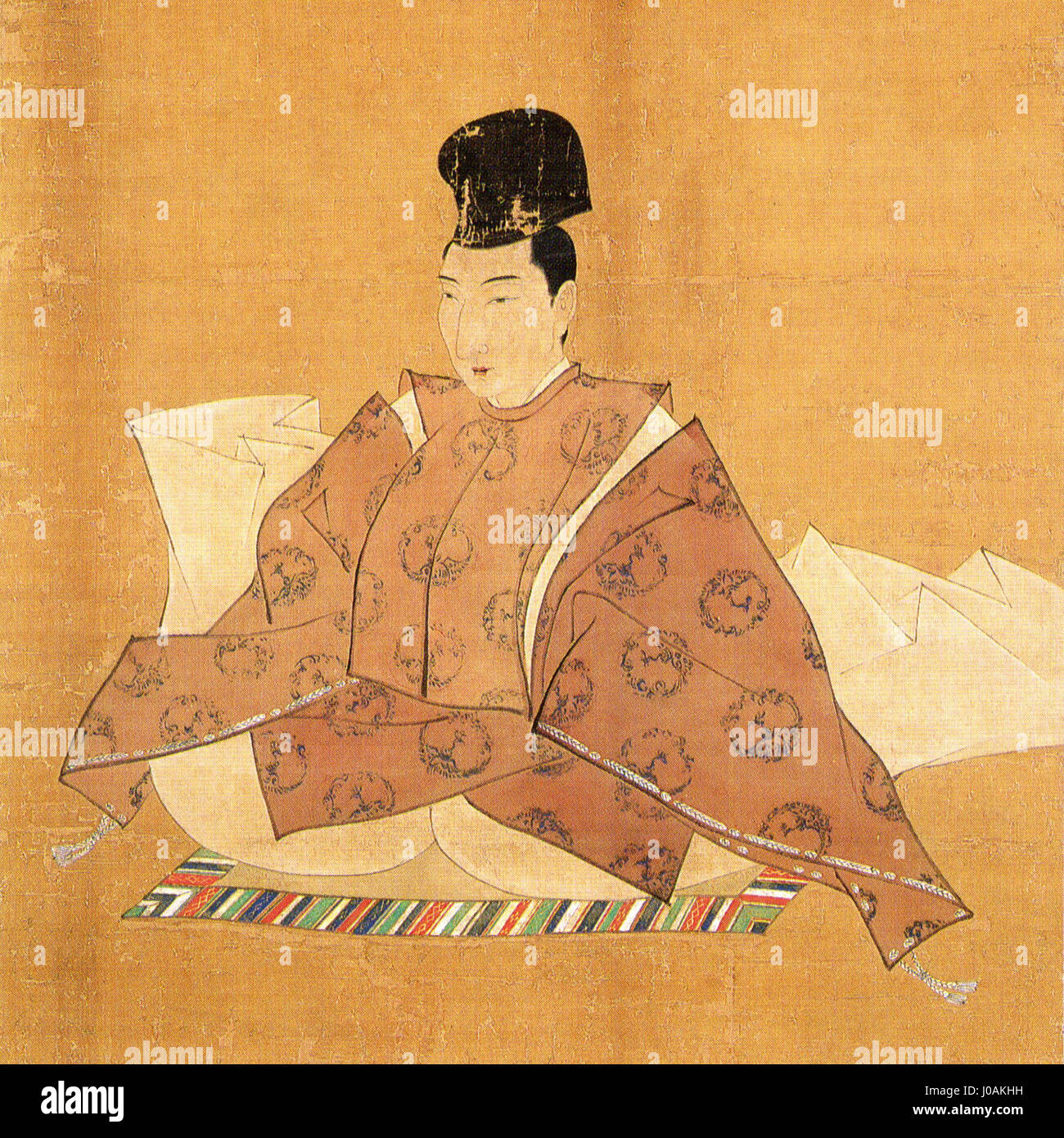 Le prince Hachijo Toshitada était un noble japonais de l'époque d'Edo, connu pour ses contributions artistiques. Ses œuvres reflètent souvent les valeurs esthétiques de l’époque, mêlant courtoisie élégance à la culture artistique de la société féodale japonaise. Banque D'Images