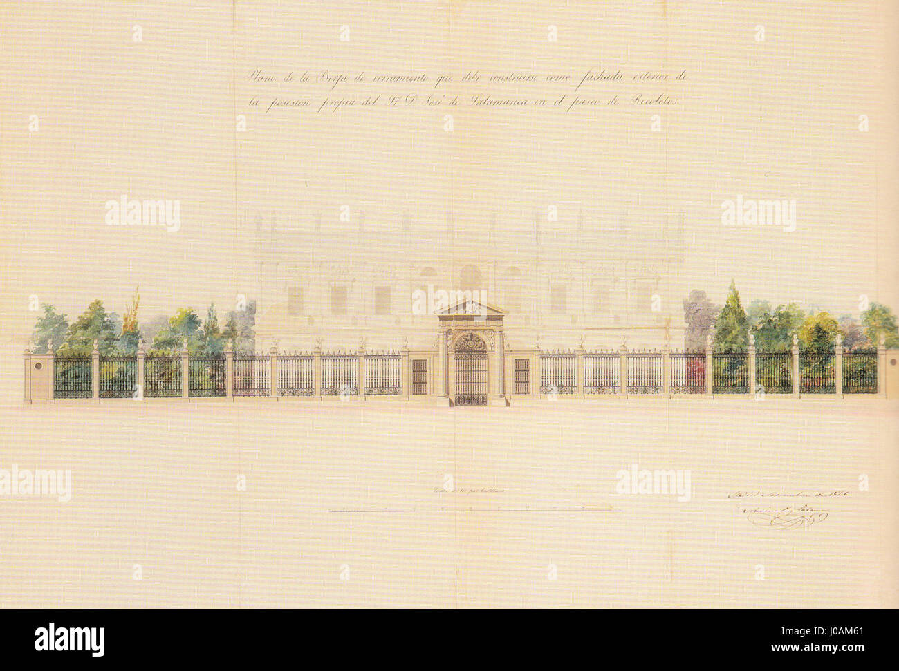Verja del Palacio del Marqués de Salamanca - Narciso Pascual y Colomer - 1846 Banque D'Images