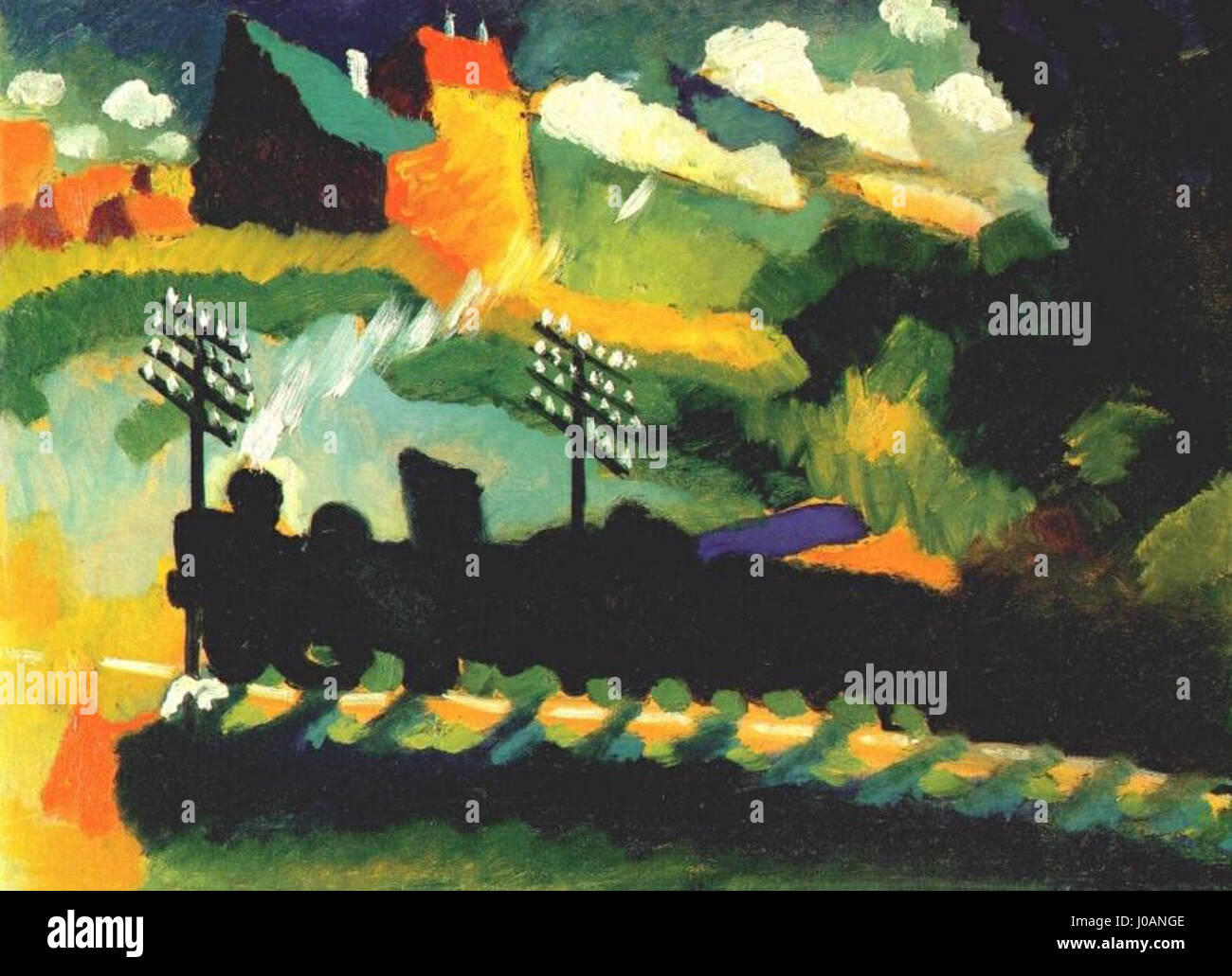Vassily Kandinsky, 1909 - train de Murnau et château Photo Stock - Alamy