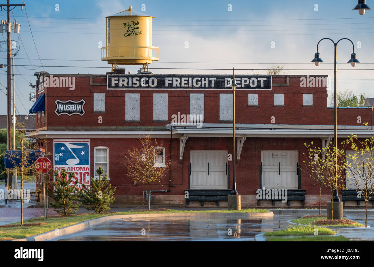 Frisco Freight Depot à Muskogee, Oklahoma, accueil de l'Alabama Music Hall of Fame. (USA) Banque D'Images