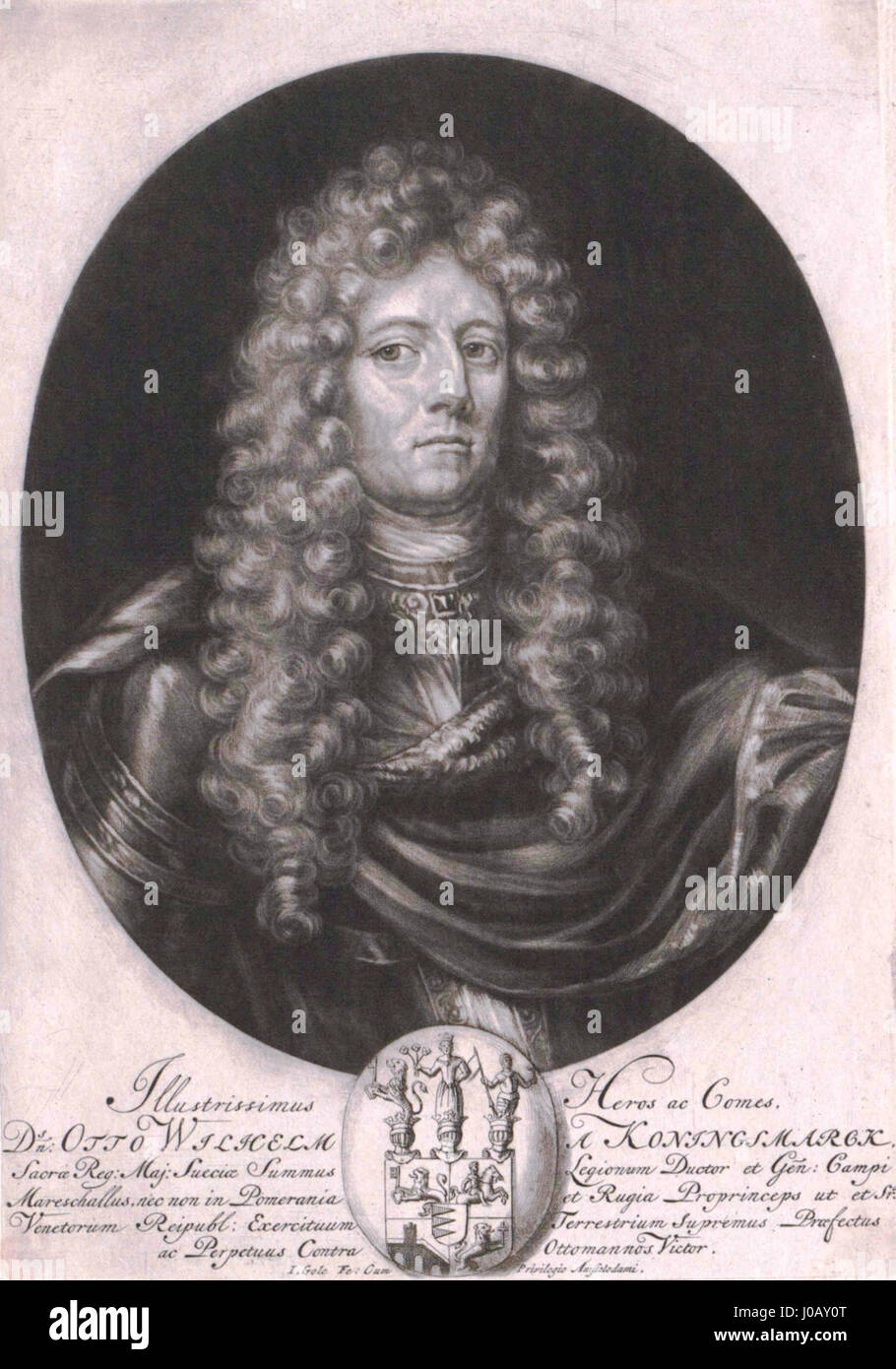Otto Wilhelm Königsmarck et Jacob Gole étaient des artistes européens notables qui ont contribué à la peinture historique et de portrait. Leurs œuvres présentaient souvent des sujets aristocratiques et des personnages historiques importants de l'histoire européenne. Banque D'Images