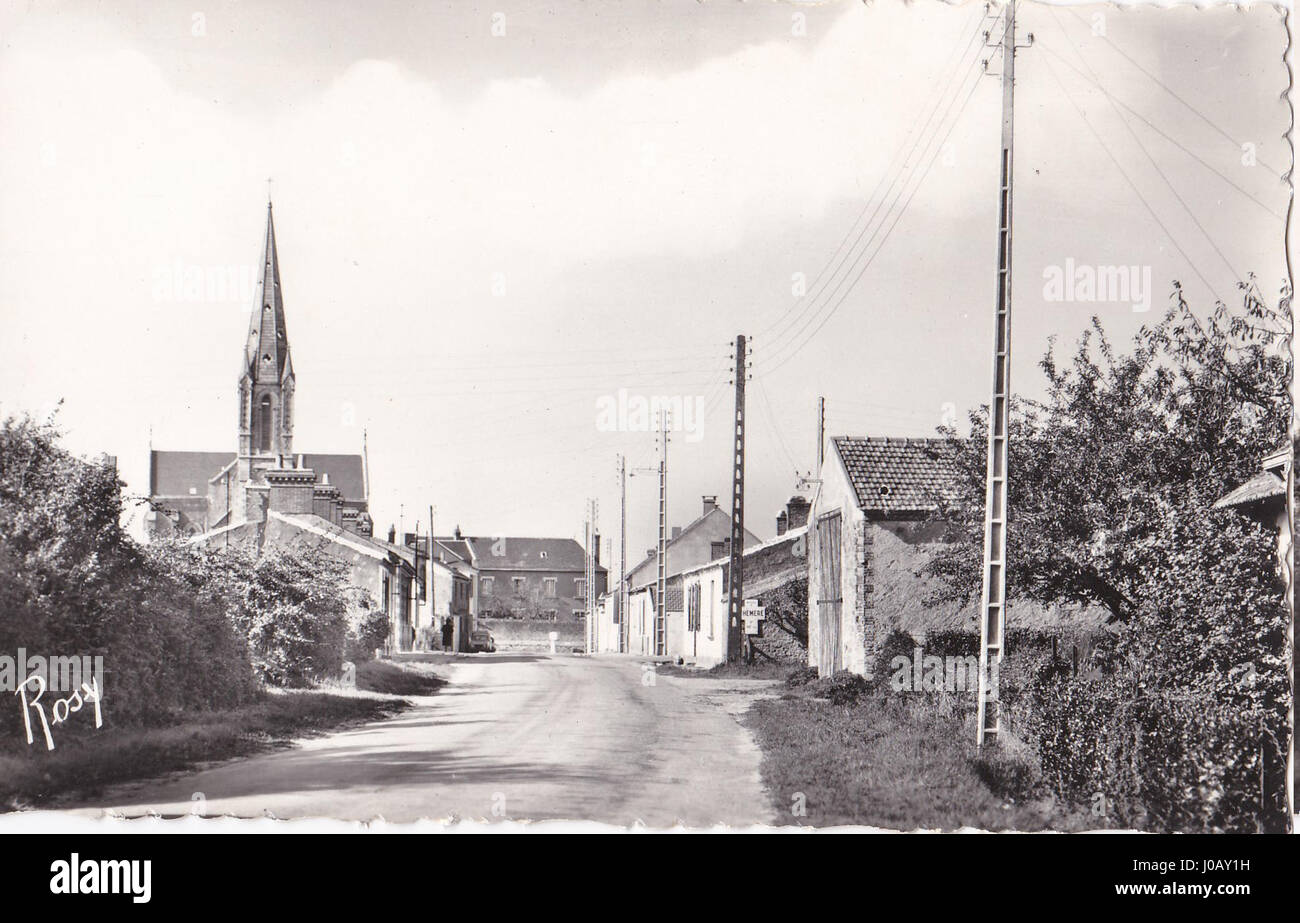 Une vieille carte postale de Châmér présente une représentation historique du lieu, capturant son essence pendant une période spécifique. Banque D'Images