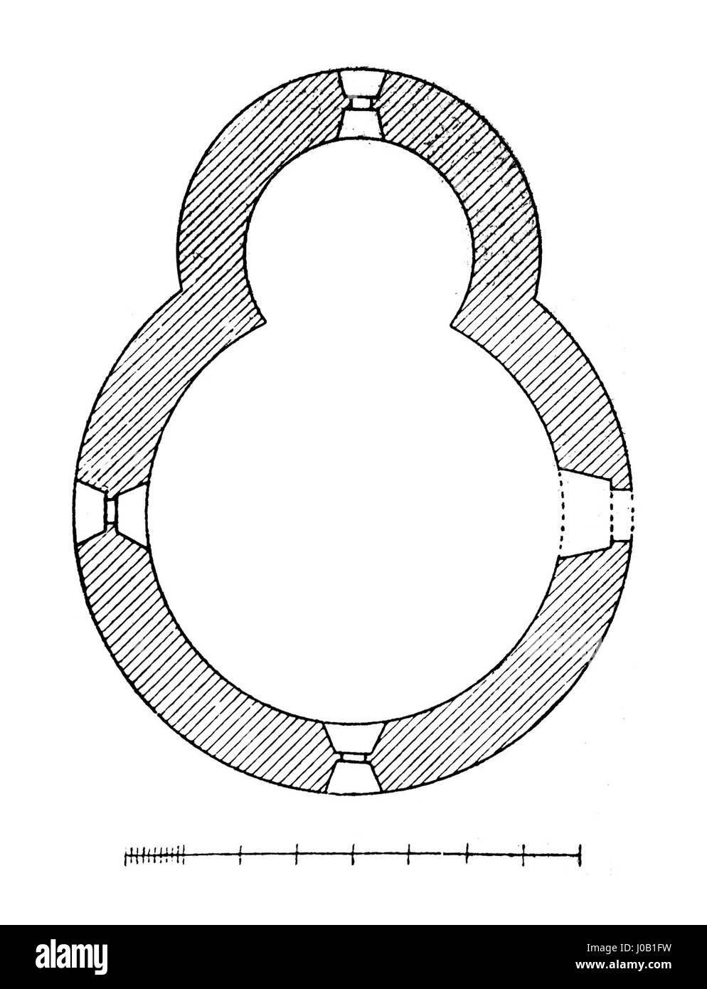 La 'Rotonde Nanebevzetí Panny Marie' (rotonde de l'Assomption de la Vierge Marie) de F. J. Lehner représente un site architectural religieux, peut-être une rotonde historique en Europe. Le travail se concentre sur les détails architecturaux et le symbolisme religieux. Banque D'Images