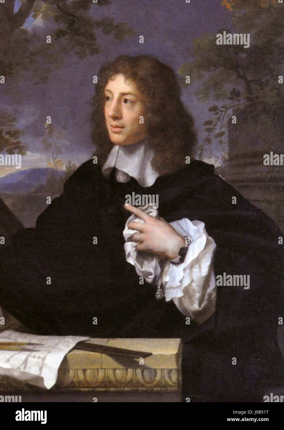 Ce portrait de Cojannot datant de 2012 représente François le Vau, architecte français, capturant seul la ressemblance d'une figure historique importante de l'architecture. C'est une interprétation contemporaine, mettant l'accent sur la présence intellectuelle du sujet. Banque D'Images