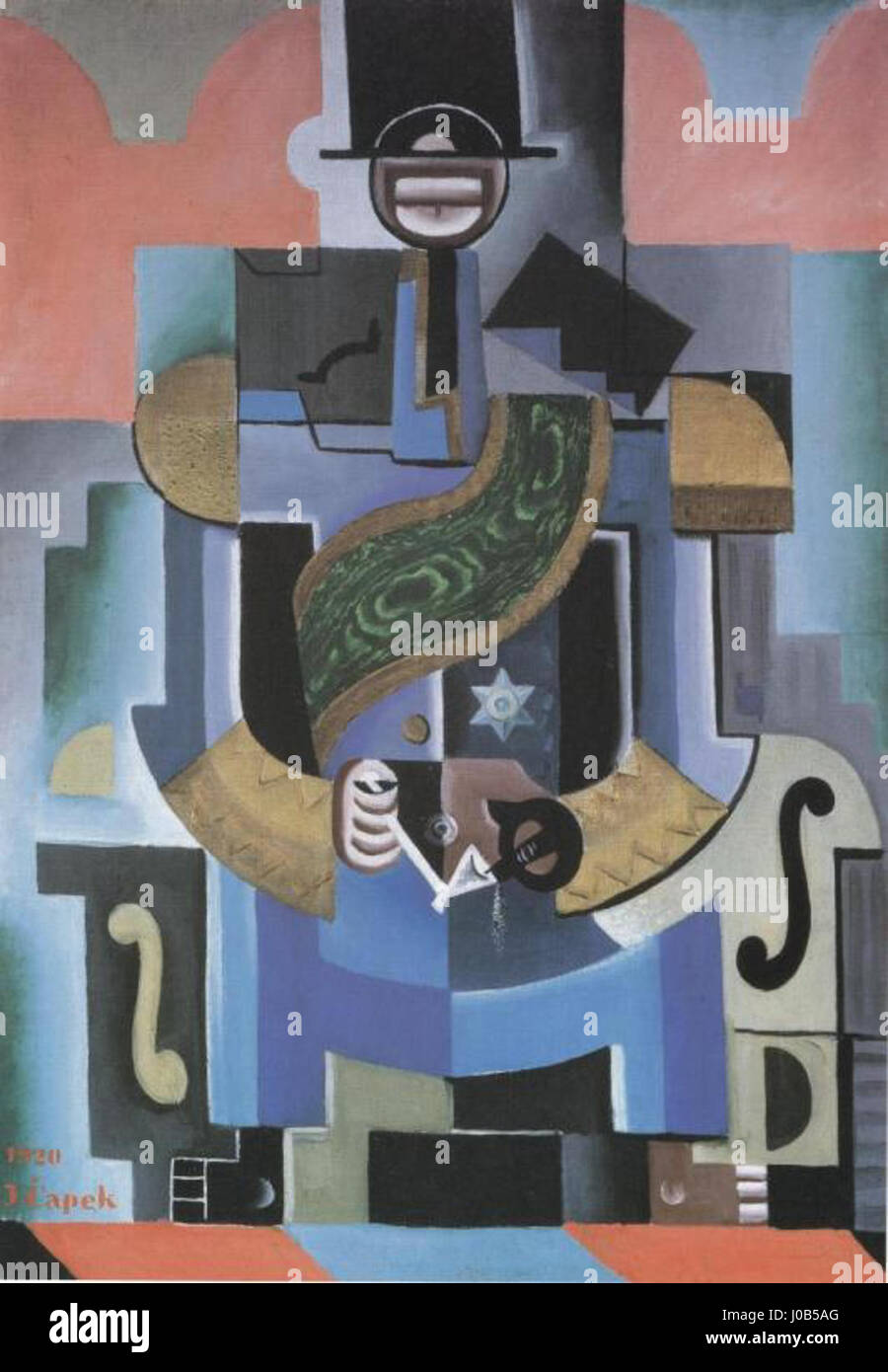 Cernosskì Král (le Roi Noir) de Josef Capek de 1920 est une œuvre expressionniste qui explore les thèmes du pouvoir et de l'autorité. La pièce transmet une représentation abstraite mais puissante du leadership et de la condition humaine. Banque D'Images