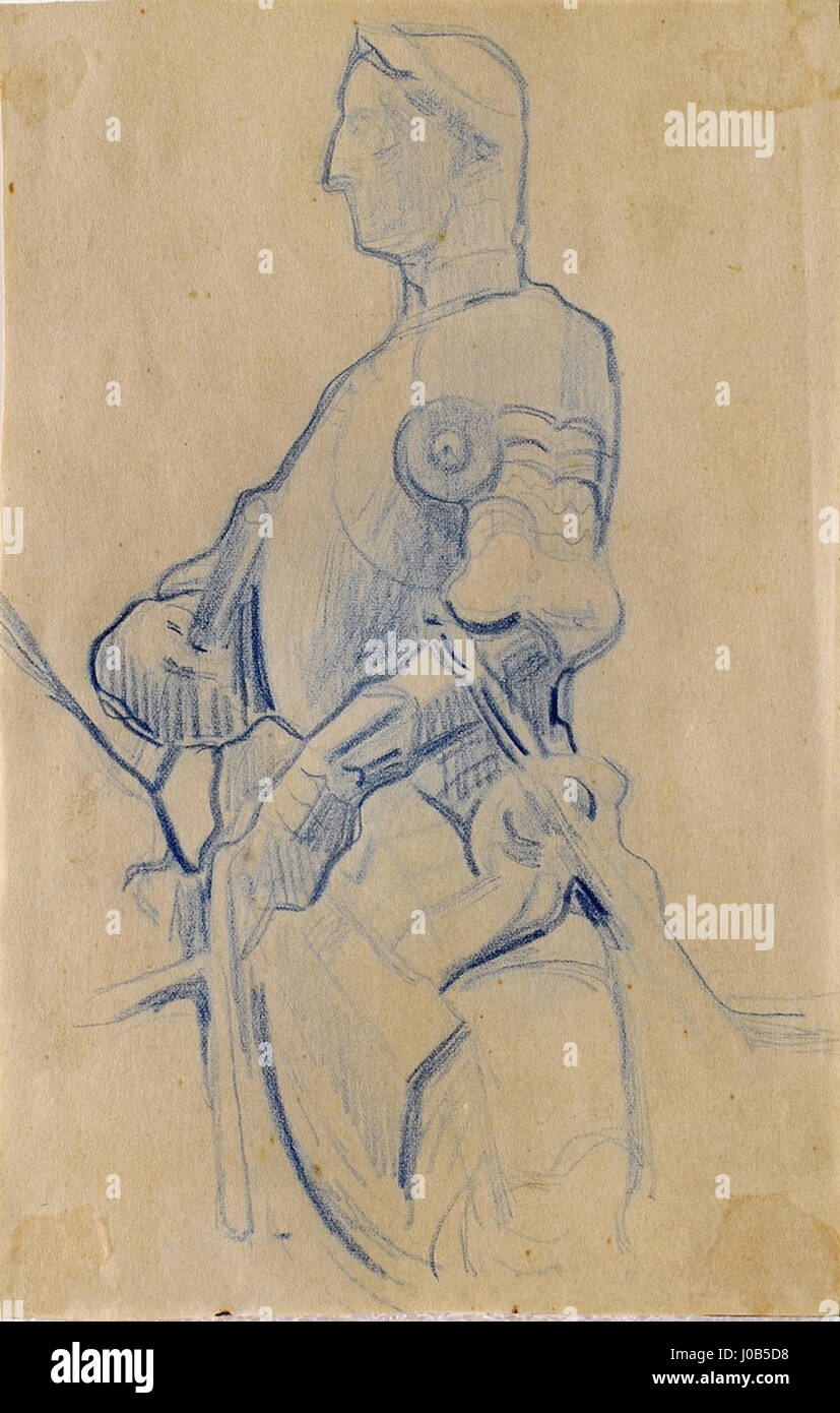 El Gran Capitán de Mateo Inurria est une sculpture en bronze honorant Gonzalo Fernández de Córdoba, un chef militaire espagnol connu pour ses victoires dans les guerres d'Italie pendant la Renaissance. La statue capture sa présence dominante et reflète son importance dans l'histoire espagnole en tant que génie stratégique et héros national. Banque D'Images