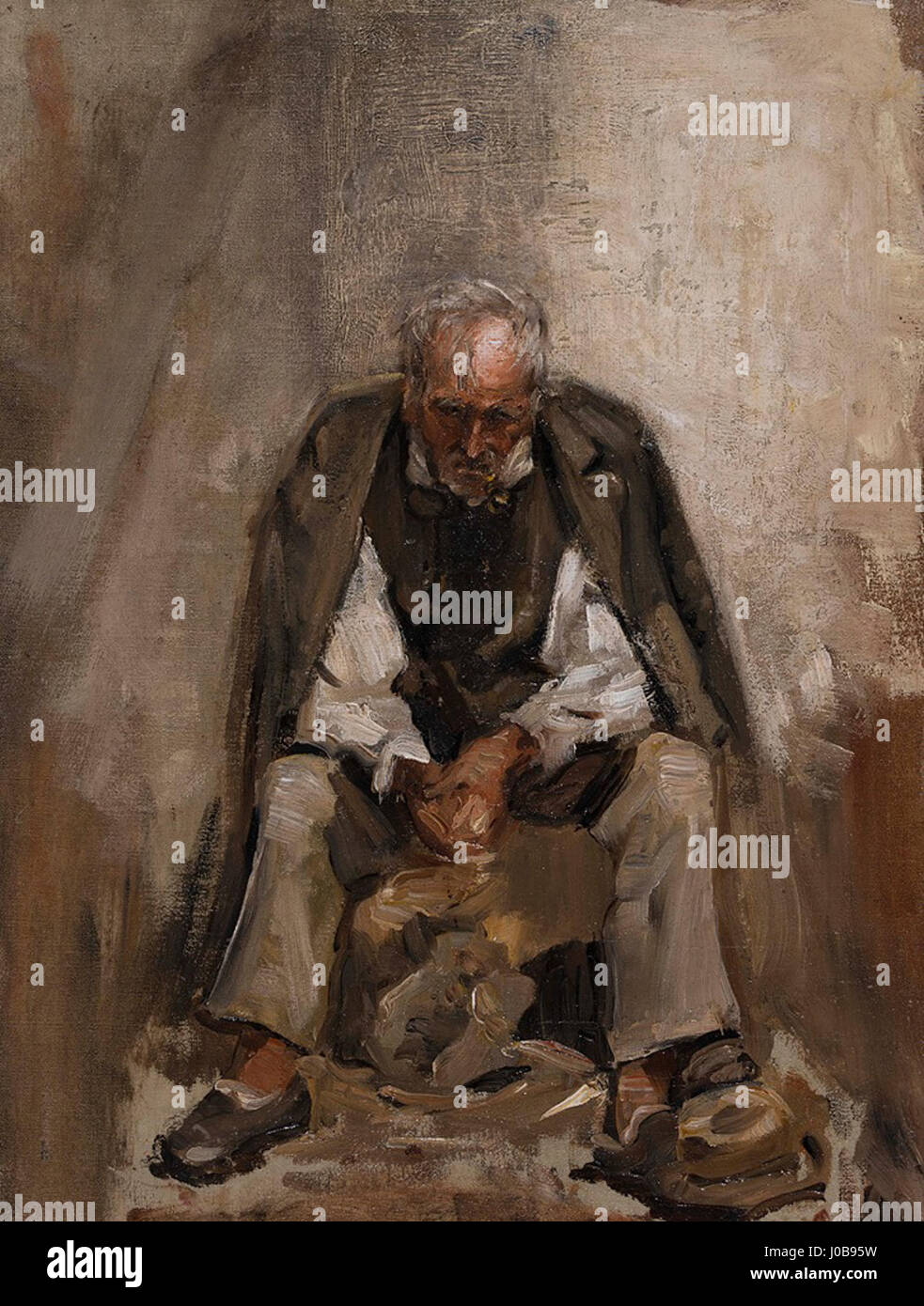 La peinture d'Ivana Kobilca 'Stari Sibar' dépeint un paysage serein de la région, reflétant l'harmonie entre la nature et la vie traditionnelle dans la Slovénie du XIXe siècle. Banque D'Images