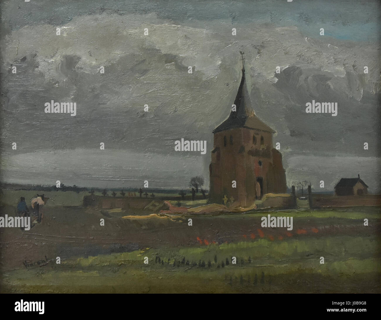 Vincent van Gogh (1853-1890) De Oude toren van Nuenen (feb-maa 1884) - musée Kröller-Müller Otterlo 23-8-2016 13-40-12 Banque D'Images