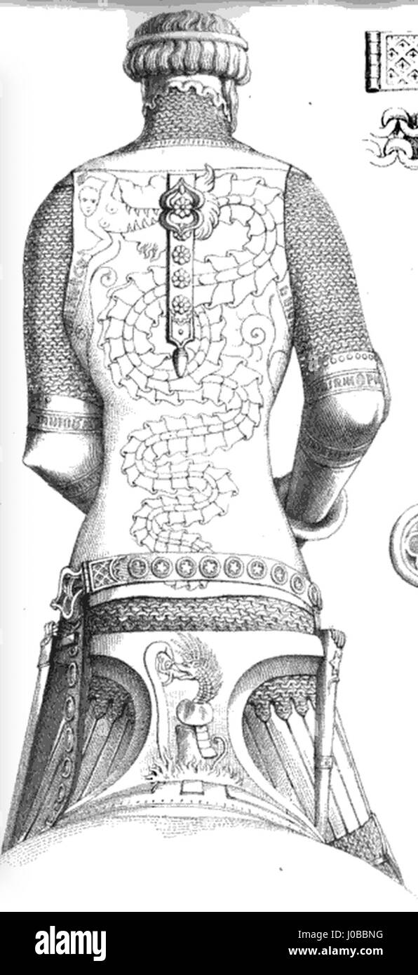 Le Monument à Bernabé Visconti à Milan commémore la vie de la célèbre figure milanaise, avec un hommage sculptural mettant en valeur ses contributions à l'histoire de la ville. Banque D'Images