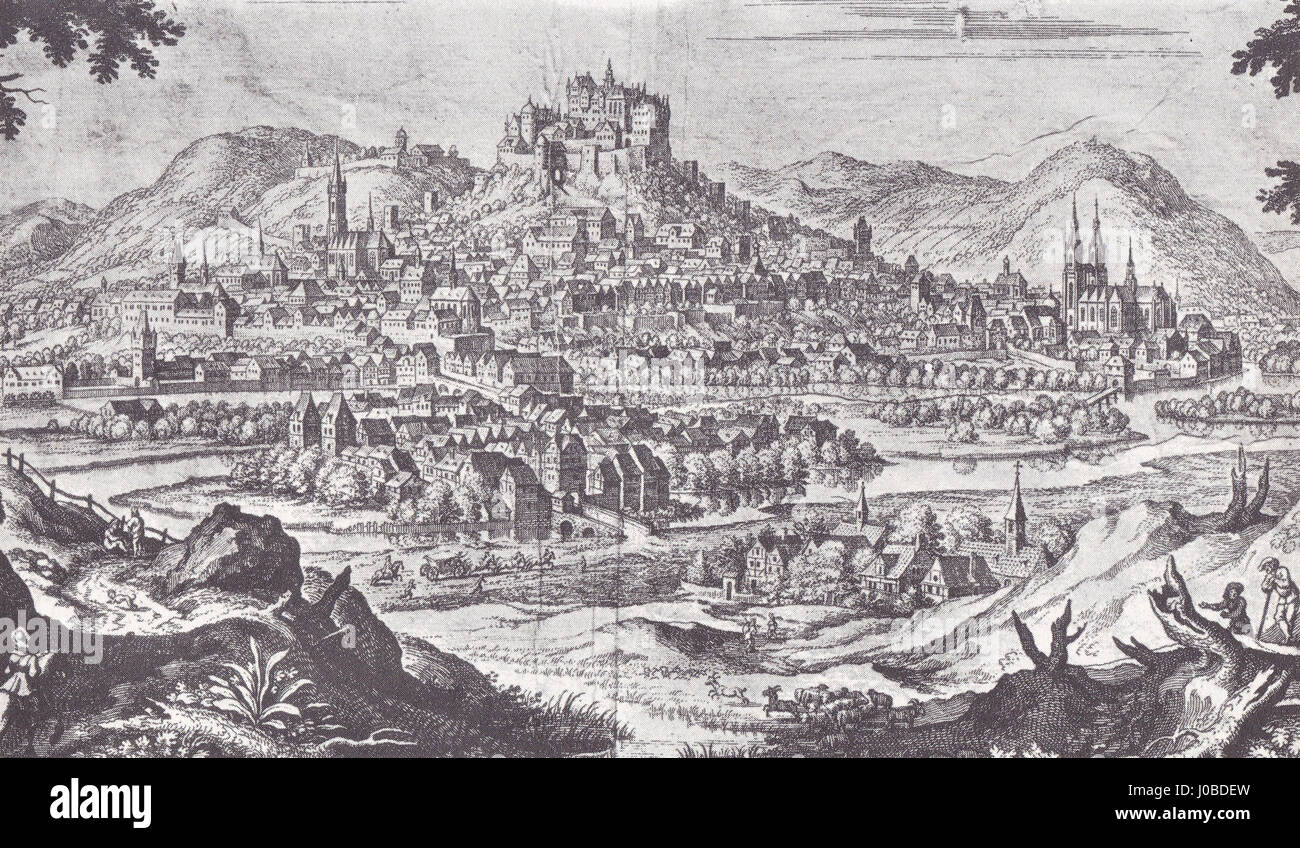 Münster Marburg fait référence au château de Marburg en Allemagne, une forteresse historique surplombant la ville de Marburg, connue pour son architecture médiévale et son importance historique. Banque D'Images