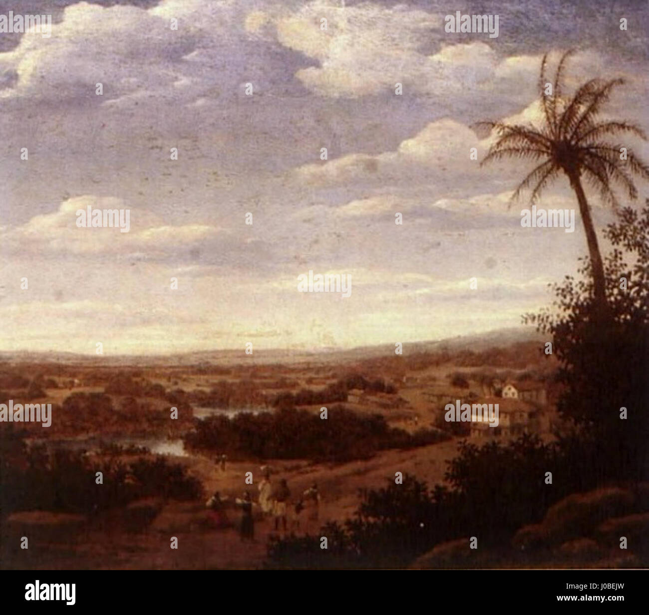 Frans Post - Vista de um engenho de Cana de açúcar (MNBA) Banque D'Images