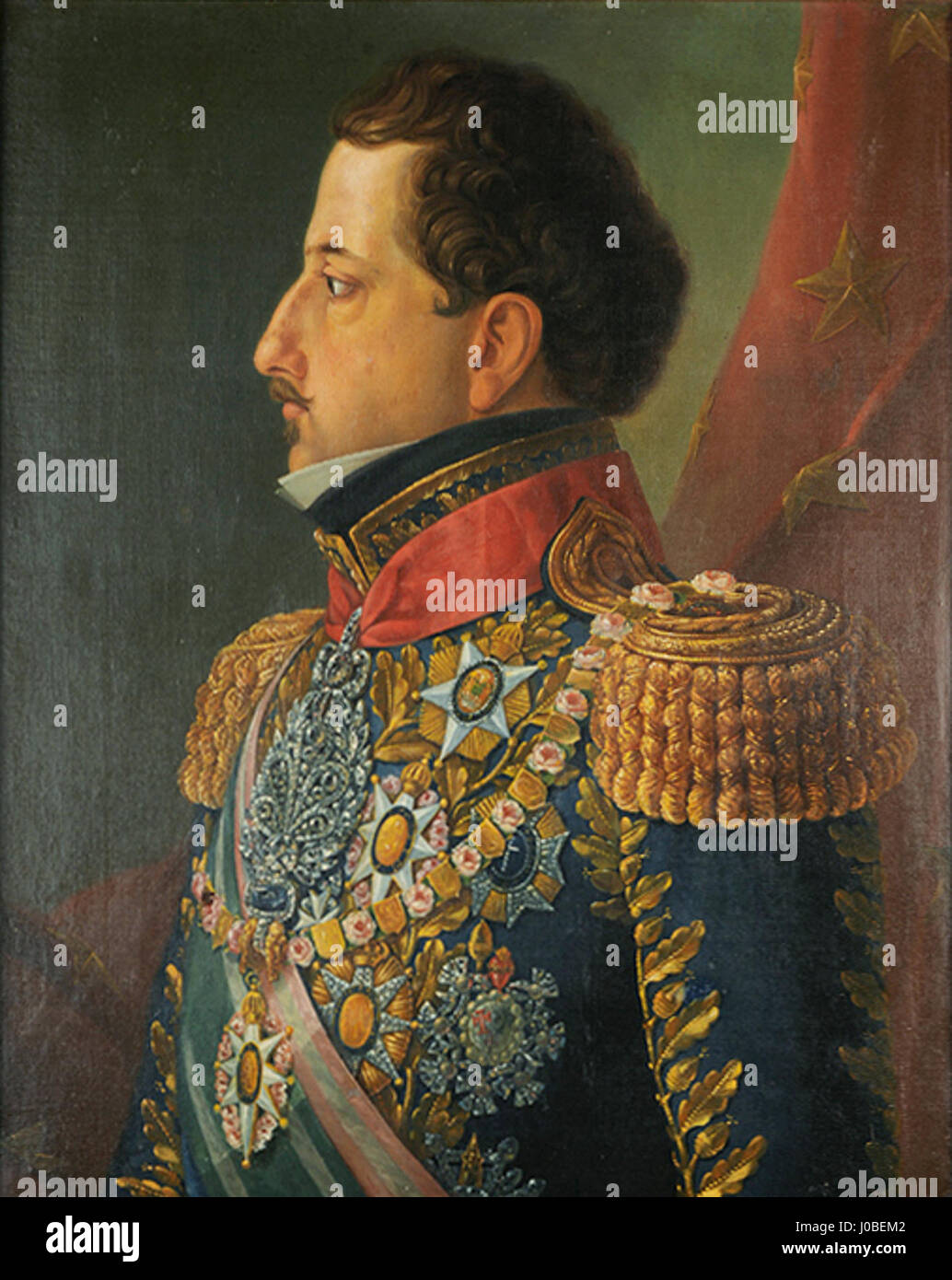 Manuel de Araújo Porto Alegre - Retrato de D. Pedro I Banque D'Images