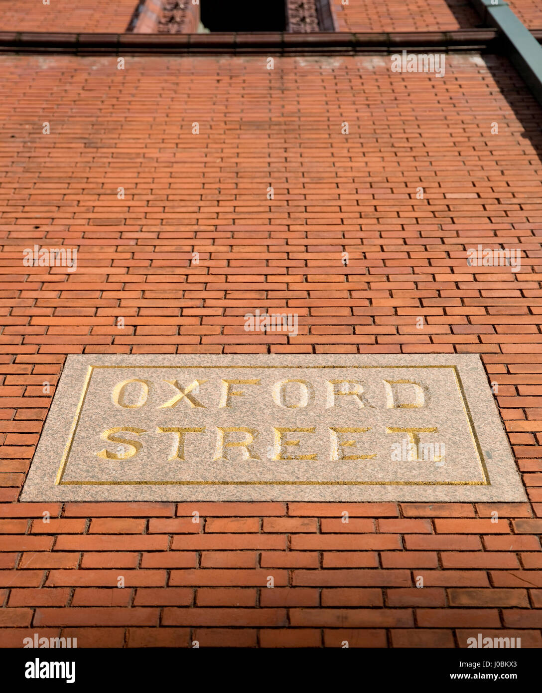 Oxford Street, Stone Road Sign, Manchester Banque D'Images