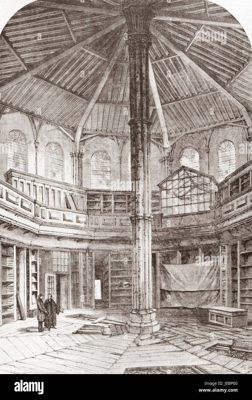 La salle capitulaire, l'abbaye de Westminster, City of Westminster, London, Angleterre au xixe siècle. À partir de l'Univers Illustre publié 1867. Banque D'Images