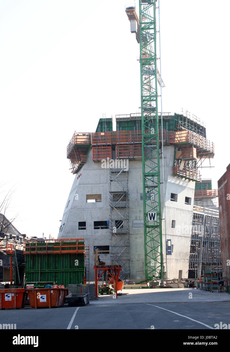 Groninger Forum construction site sur le côté est de la Grand Place (place du marché), Groningen, Pays-Bas Banque D'Images