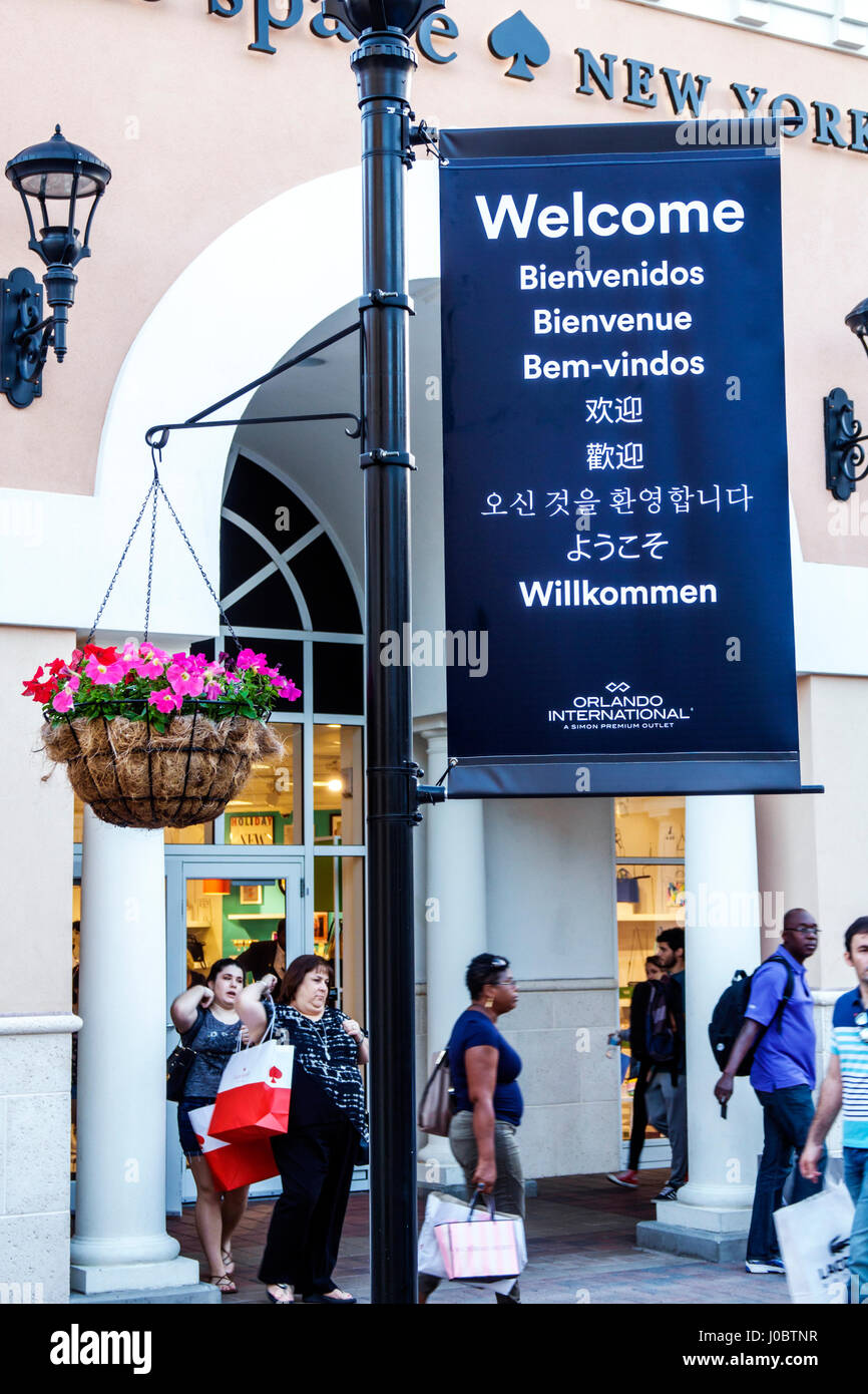 Orlando Florida,Orlando International Premium Outlets,shopping shopper shoppers magasins marchés marché achats vente, magasin de détail stor Banque D'Images