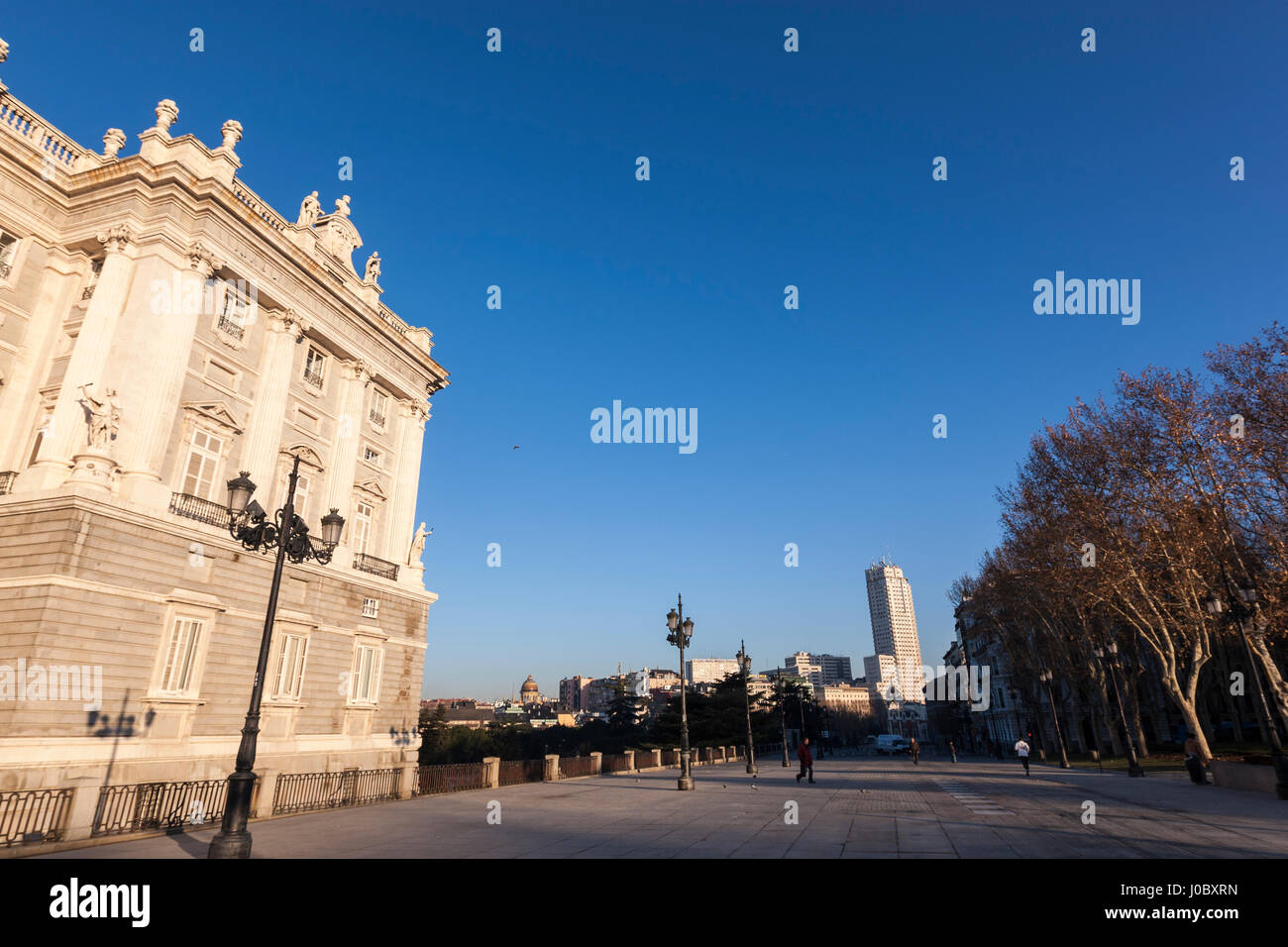 Palacio Real de Madrid, le Palais Royal de Madrid, Calle Bailén, Madrid, Espagne Banque D'Images