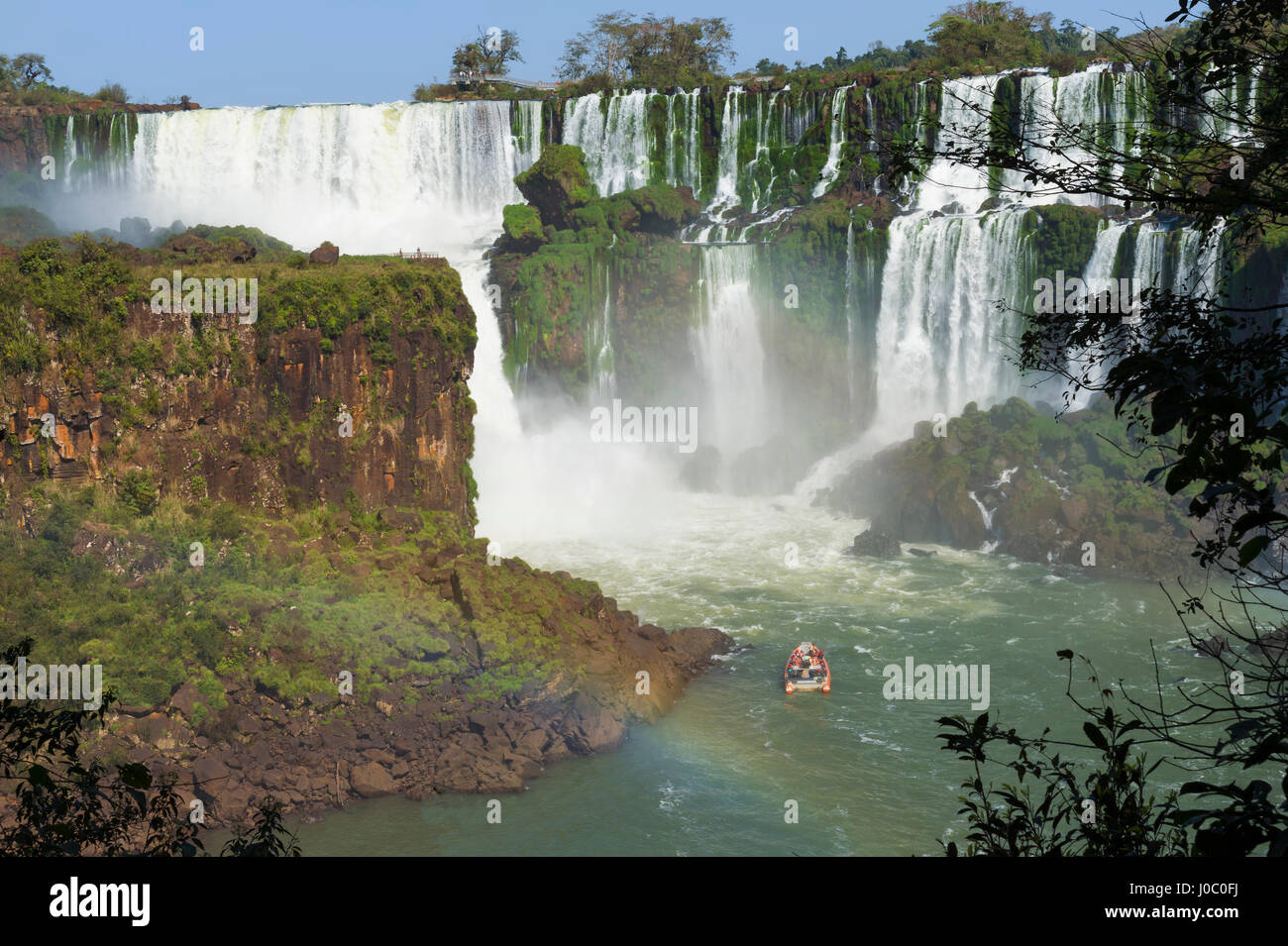 Chutes d'Iguaçu du côté argentin, Site du patrimoine mondial de l'UNESCO, sur les frontière de l'Argentine et le Brésil, l'Argentine Banque D'Images