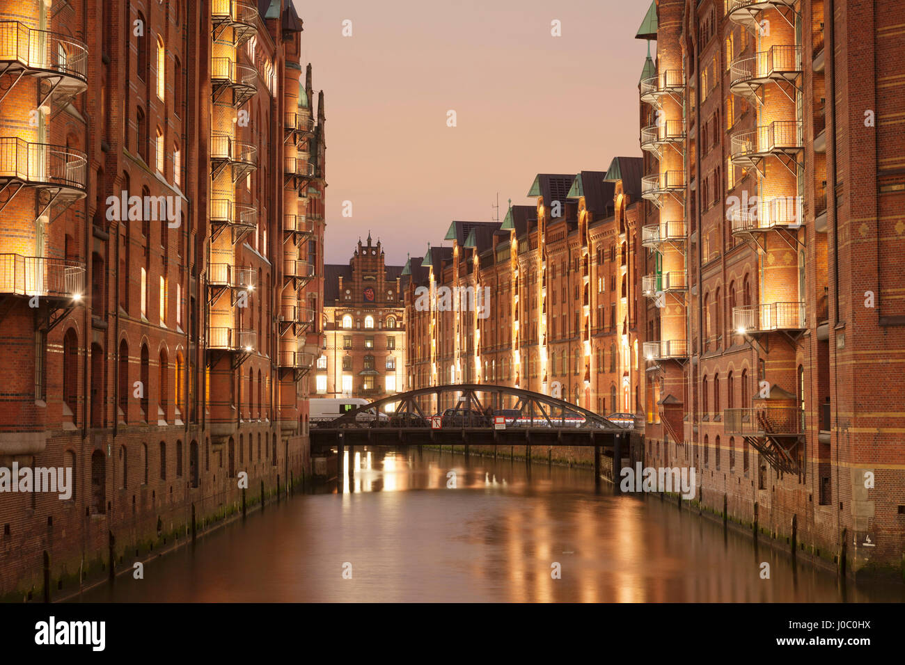 Wandrahmsfleet, Speicherstadt, Hambourg, Hambourg, Allemagne Banque D'Images