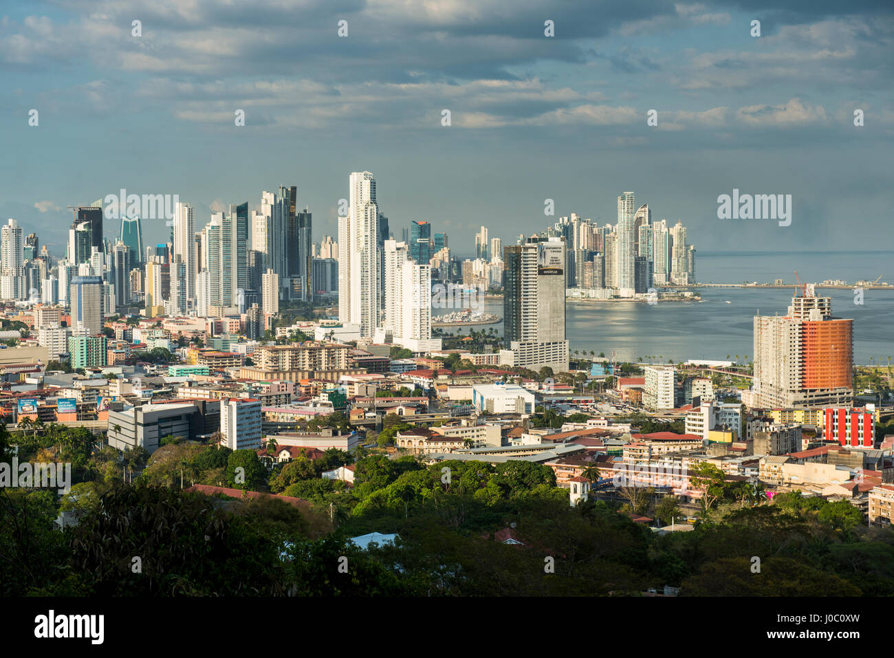 Vue sur la ville de Panama à partir de El Ancon, Panama, Amérique Centrale Banque D'Images