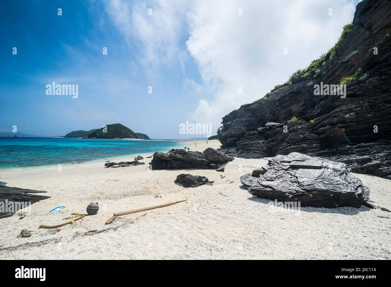 Zamami Furuzamami Beach, île, îles Kerama, Okinawa, Japon, Asie Banque D'Images