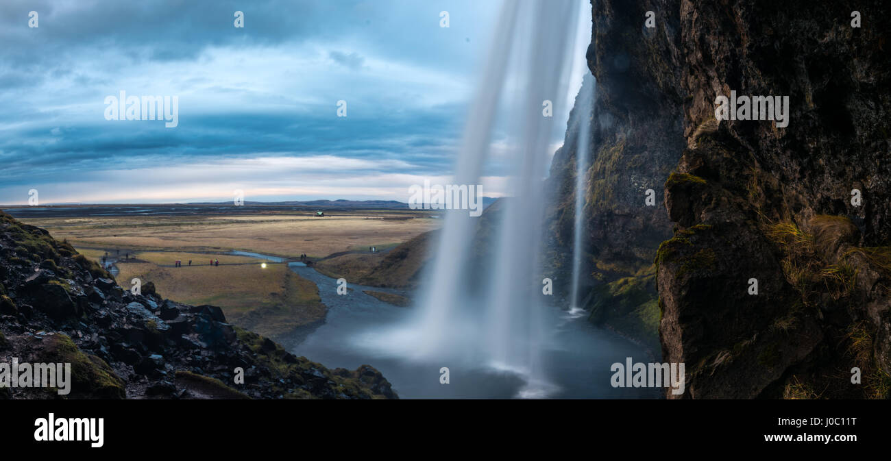 Cascade de Seljalandsfoss, Islande, régions polaires Banque D'Images