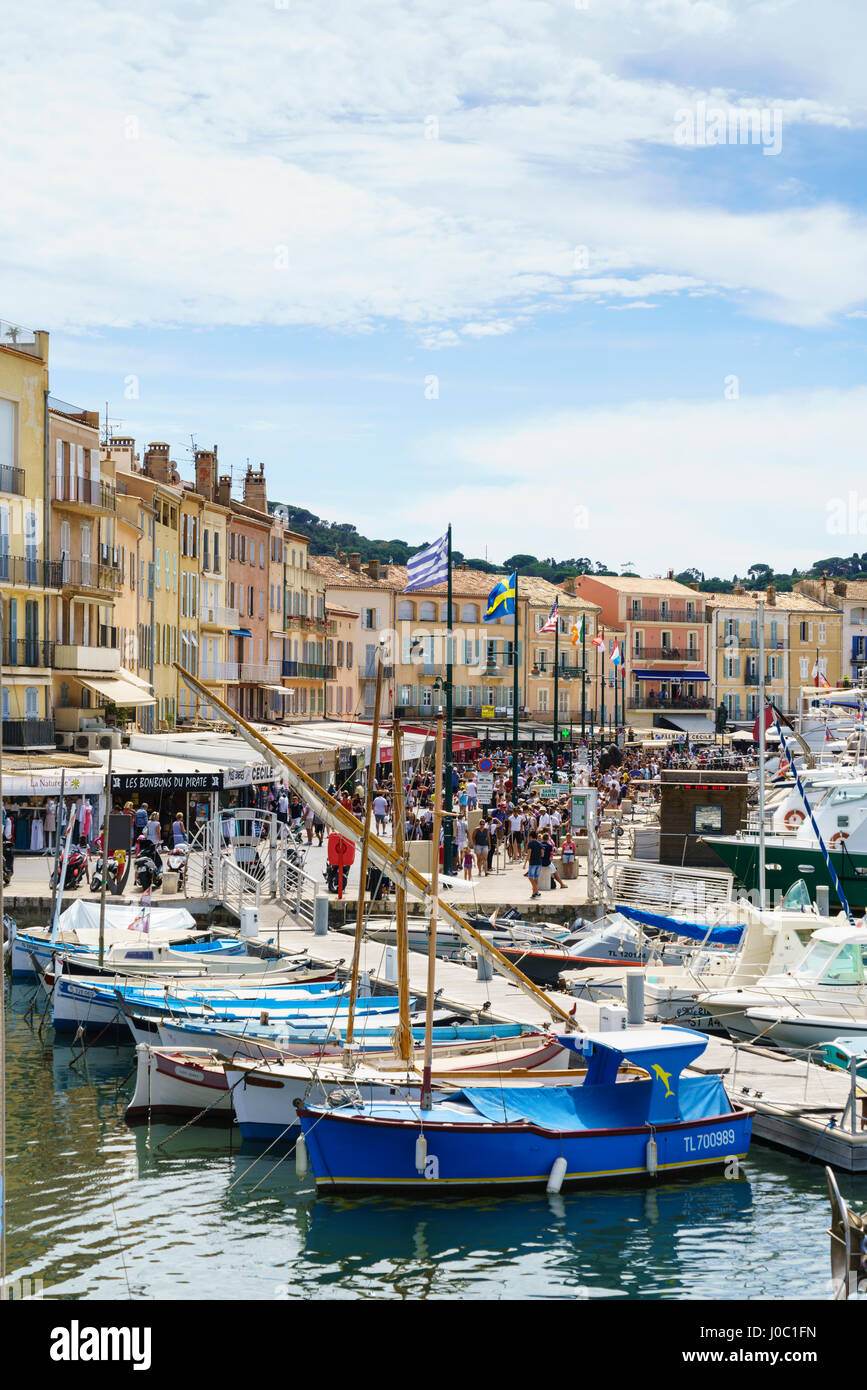 Quai Jean Jaurès, Saint-Tropez, Var, Cote d'Azur, Provence, France, Méditerranée Banque D'Images