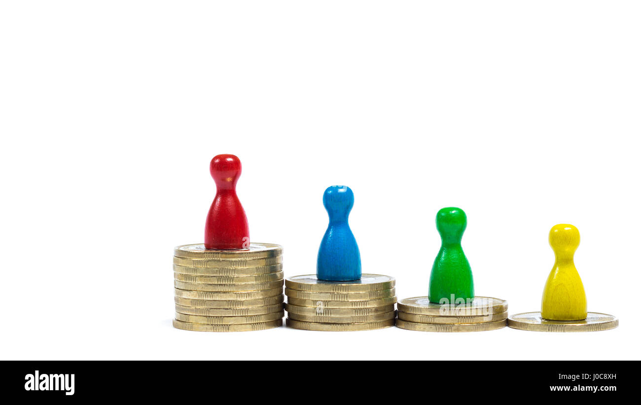 Les figures du jeu de l'article sur l'argent des escaliers, symbole de progrès Banque D'Images Les figures du jeu de l'article sur l'argent des escaliers, symbole de progrès Banque D'Images
