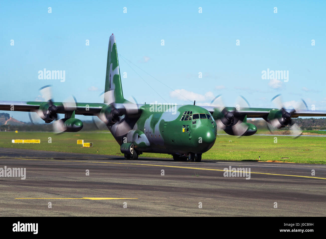 Lockheed C-130 Hercules de l'Avion de Transport Militaire Banque D'Images