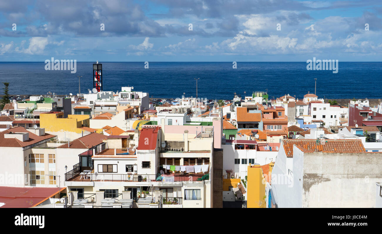 Vue sur les toits de Puerto de la Cruz Banque D'Images