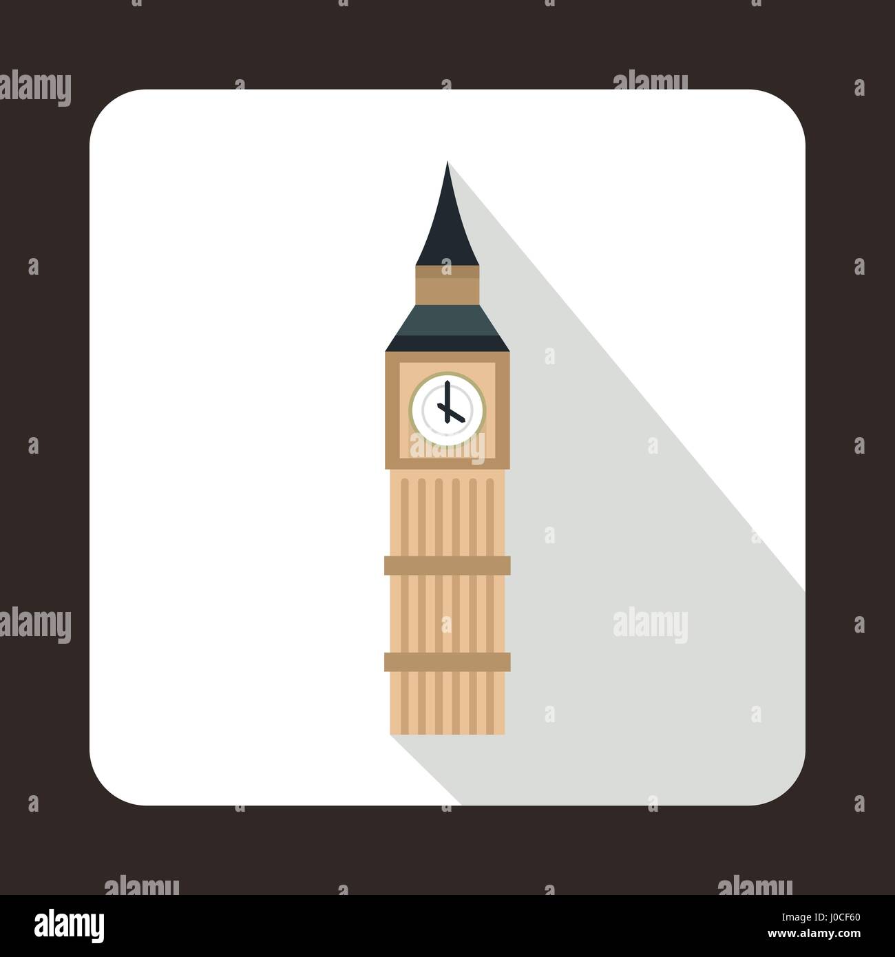 Big Ben à Westminster, Londres, l'icône de style plat Illustration de Vecteur Big Ben à Westminster, Londres, l'icône de style plat Illustration de Vecteur