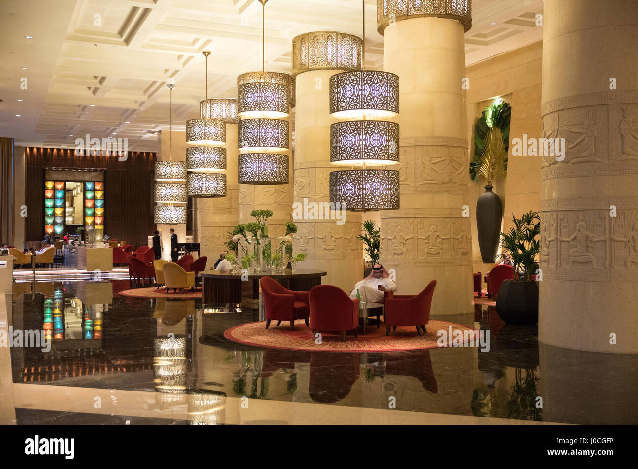 L'hôtel Raffles à Dubaï Banque D'Images